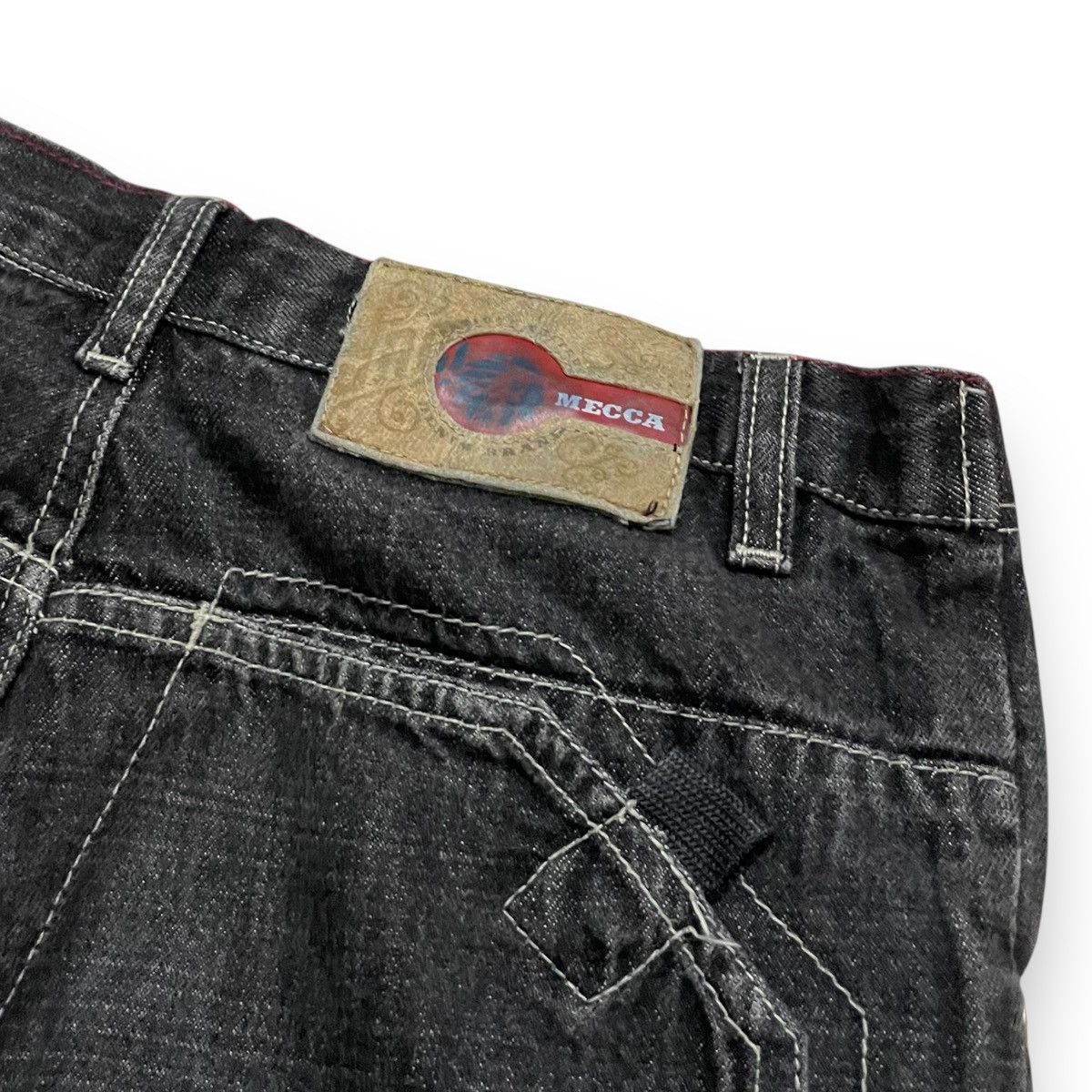 Japanese Brand ORIGINAL VINTAGE BAGGY V2K MECCA BRANDY DENIM (27×35) Size US 27 - 10 Thumbnail