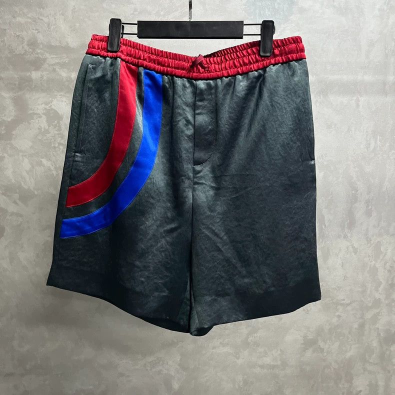 Gucci Gucci Black color-blocked striped embroidered logo shorts 2 Size US 32 / EU 48 - 1 Thumbnail