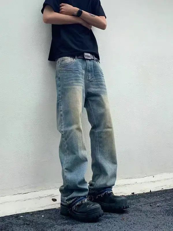 Japanese Brand Vintage baggy straight leg casual jeans Size US 32 / EU 48 - 7 Thumbnail