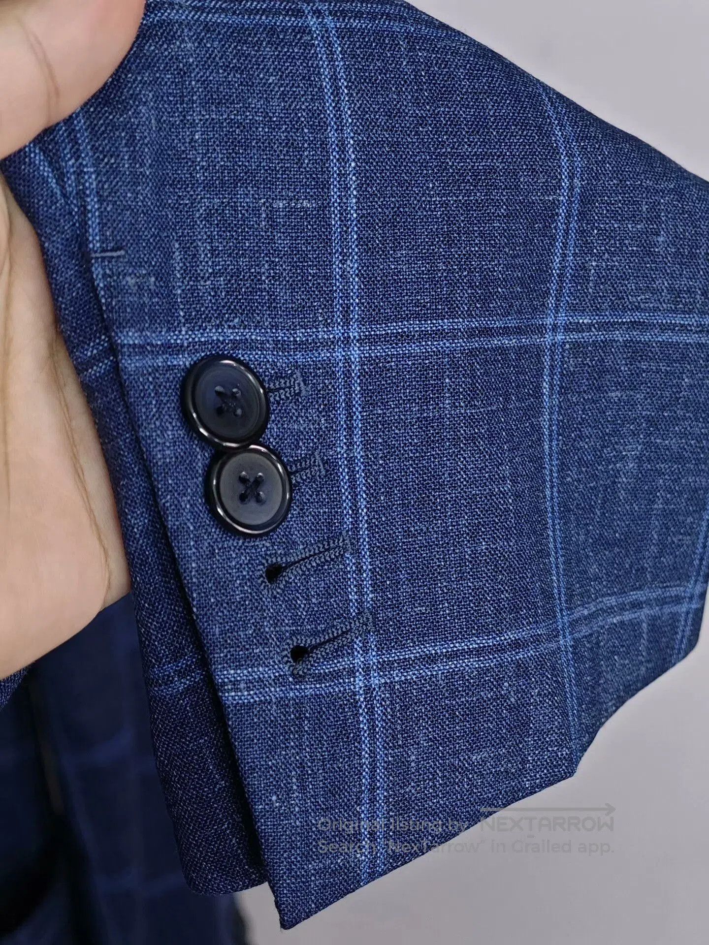 Loro Piana Loro Piana Blue Check Blazer. Size US S / EU 44-46 / 1 - 4 Thumbnail