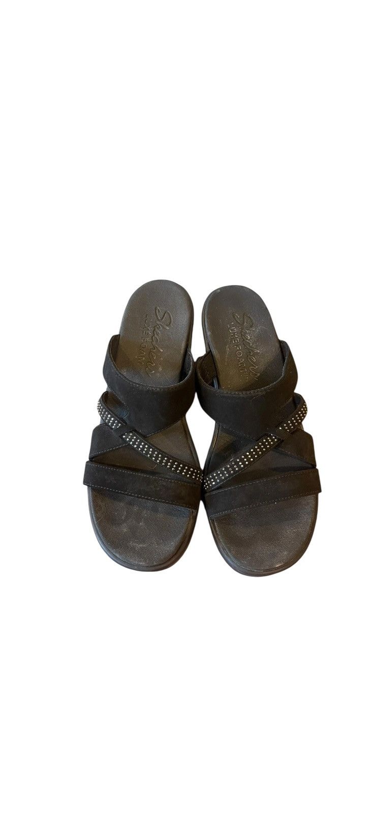 SKECHERS Skecher Luxe Foam Women’s Sandals Size 10 Black Size US 10 / IT 40 - 4 Thumbnail