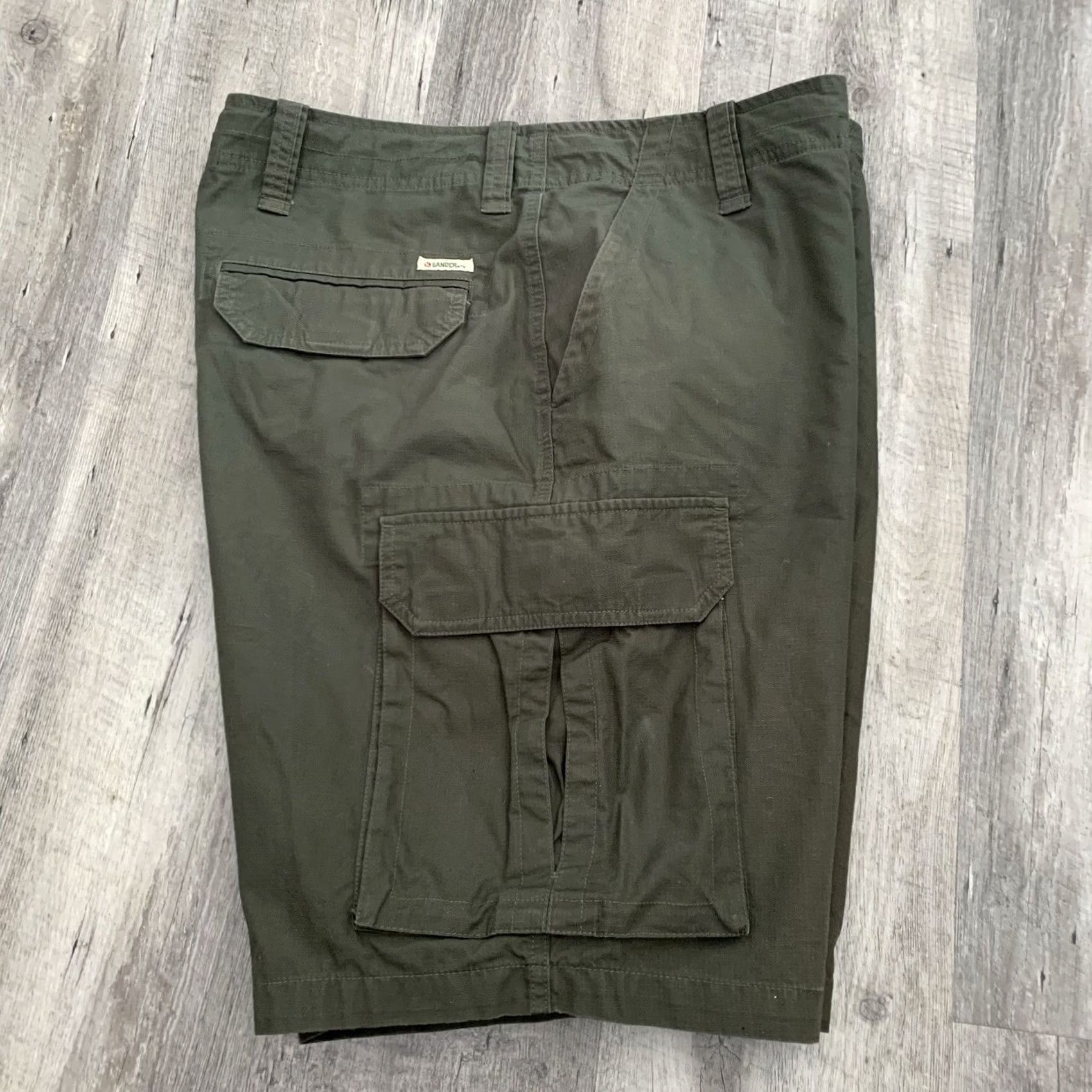 Vintage Gander Mountain Ripstop Cargo Shorts Mens 38 Green Brown 100% Cotton Drawstring Cargo Pocket Regular Inseam 10in Vintage: No Size US 38 / EU 54 - 6 Thumbnail