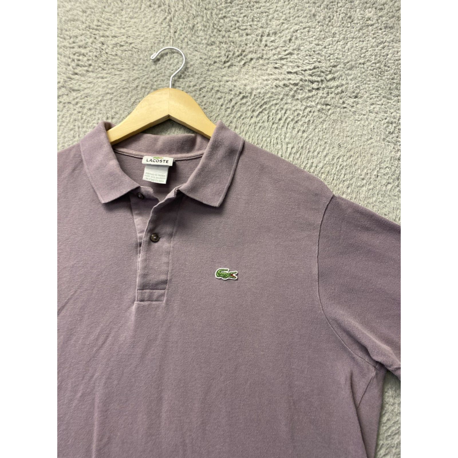 Lacoste LACOSTE Polo Shirt Mens XL Short Sleeve Lavender Cotton Logo Embroidered Casual Golf Tennis Size US XL / EU 56 / 4 - 2 Thumbnail