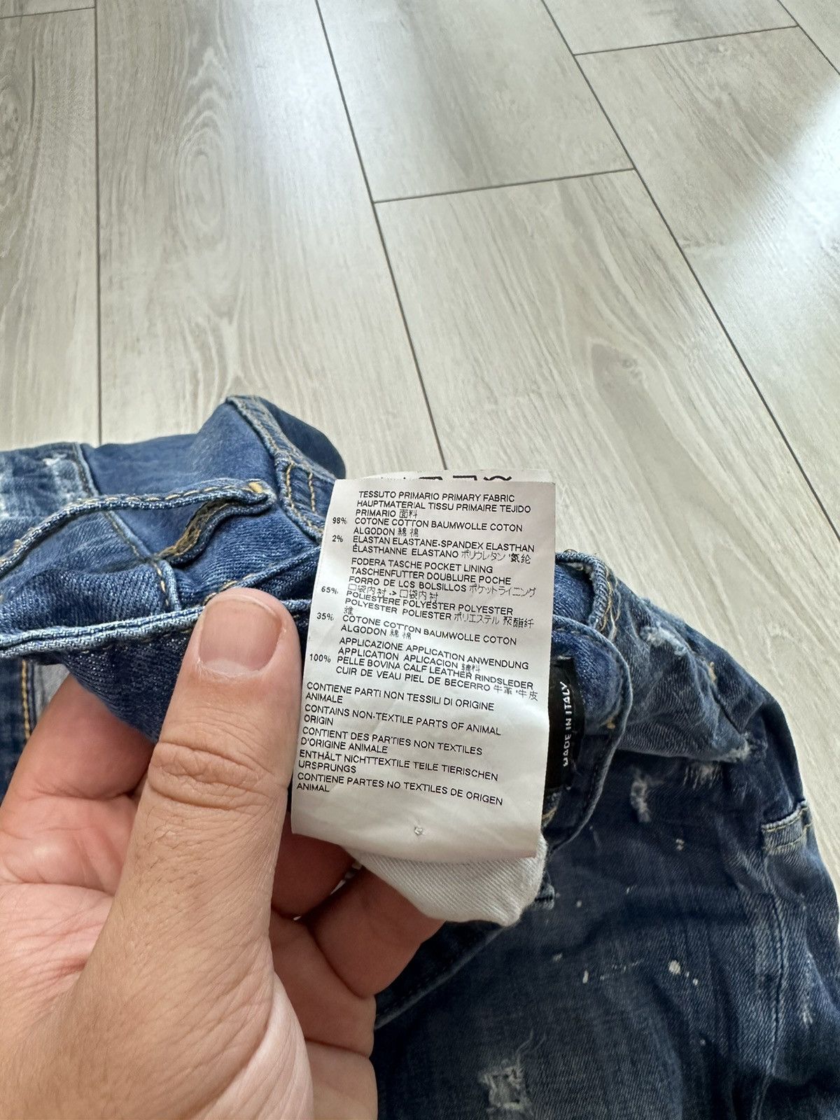 Dsquared2 Dsquared2 Tidy Biker Distressed Denim Jeans Pants (A033) Size US 34 / EU 50 - 13 Thumbnail