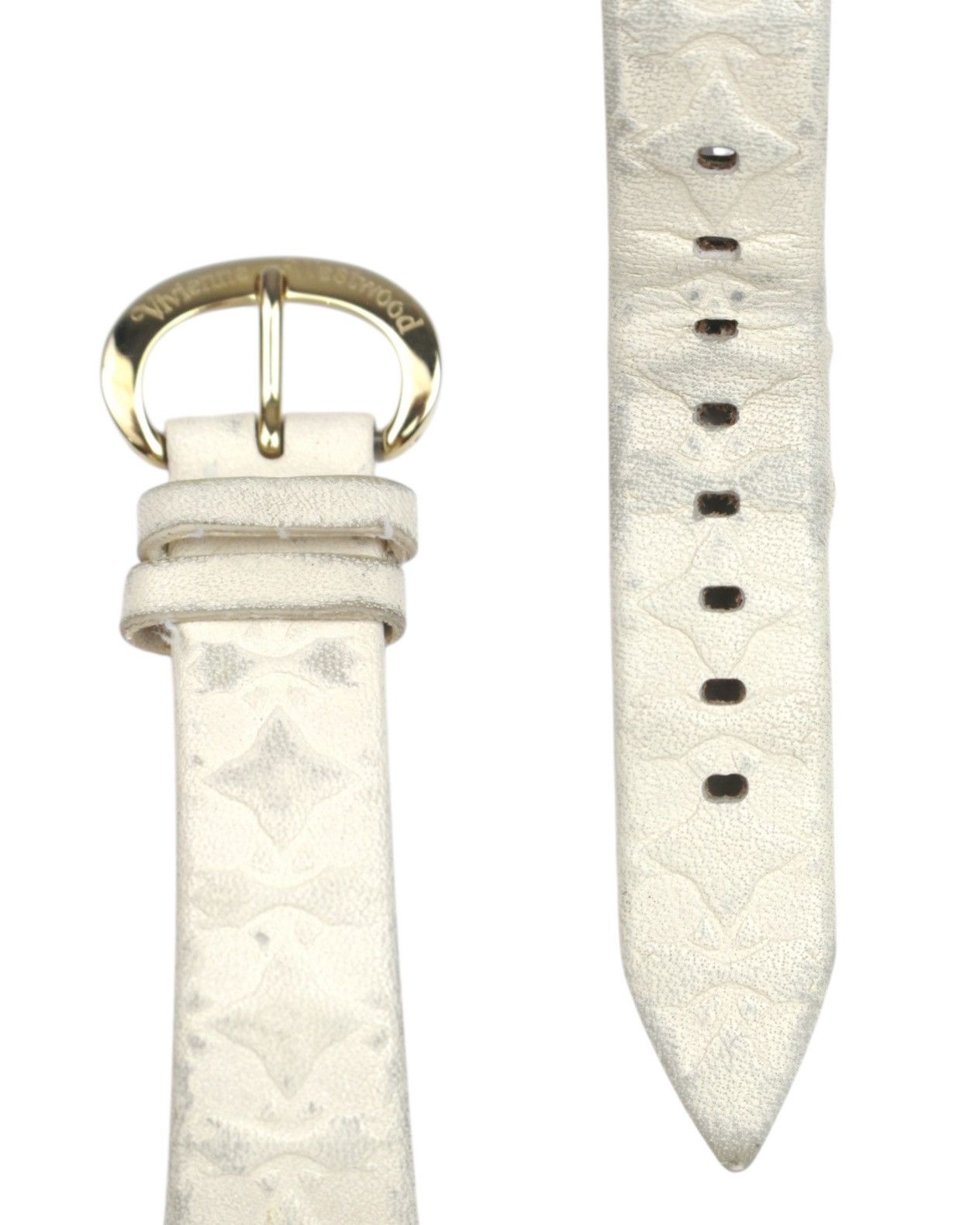 Vivienne Westwood VIVIENNE WESTWOOD ORB II CHARM WATCH – WHITE EMBOSSED STRAP Size ONE SIZE - 8 Thumbnail