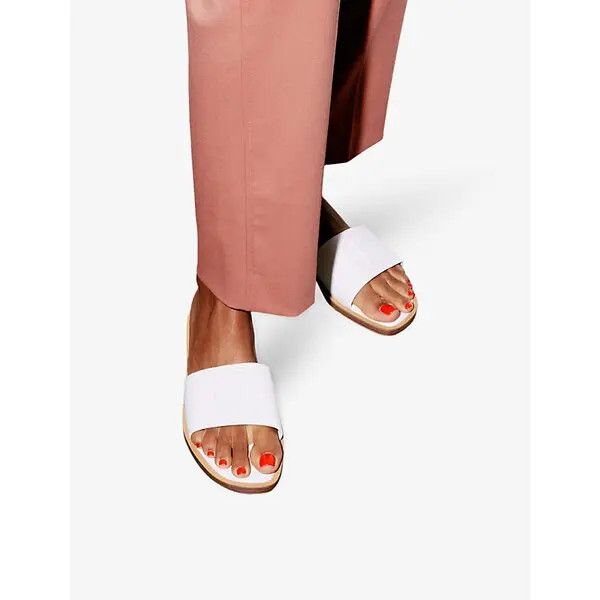 Christian Louboutin oc11z0525 C1 Mule Flat Nappa in White Size US 10.5 / IT 40.5 - 5 Thumbnail