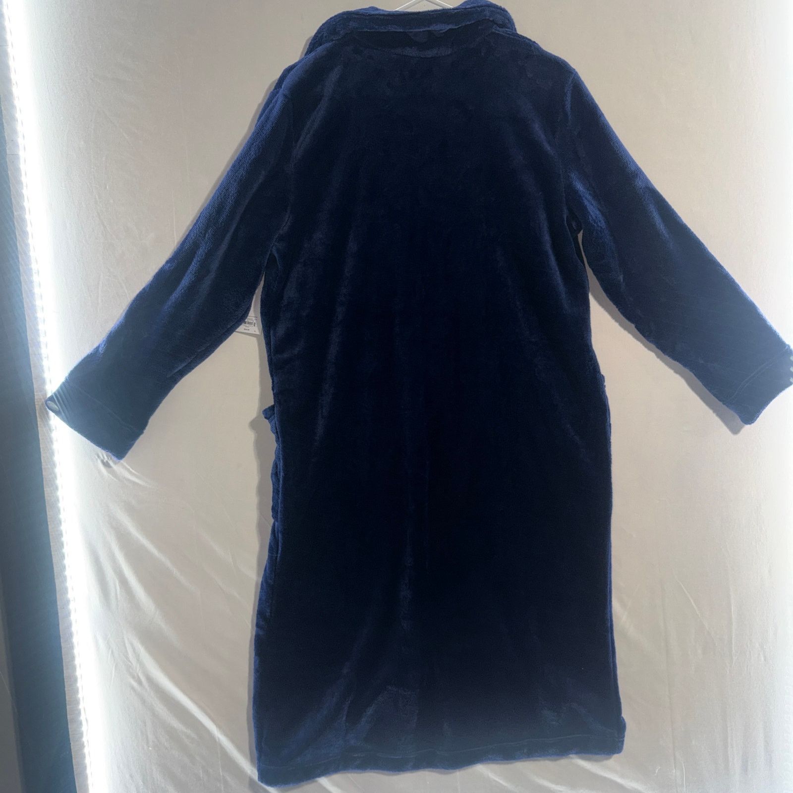 Croft & Barrow Croft & Barrow Petite Med Zip Front Plush Fleece Robe Navy Size ONE SIZE - 5 Thumbnail