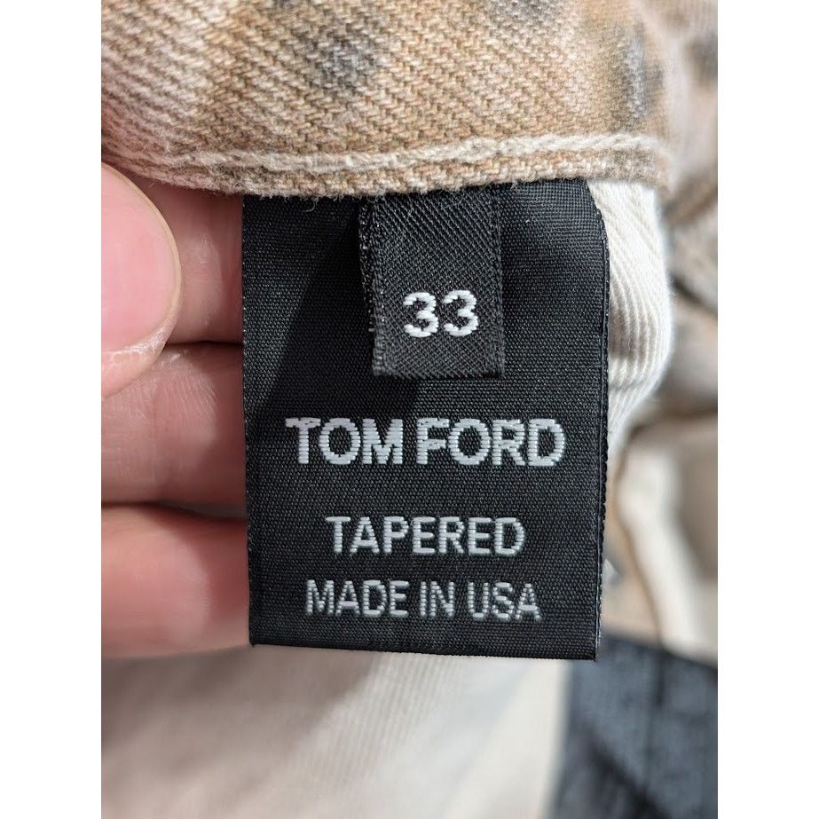 Tom Ford o1rshd1 Denim Pant in Aged Leopard Size US 33 - 18 Thumbnail