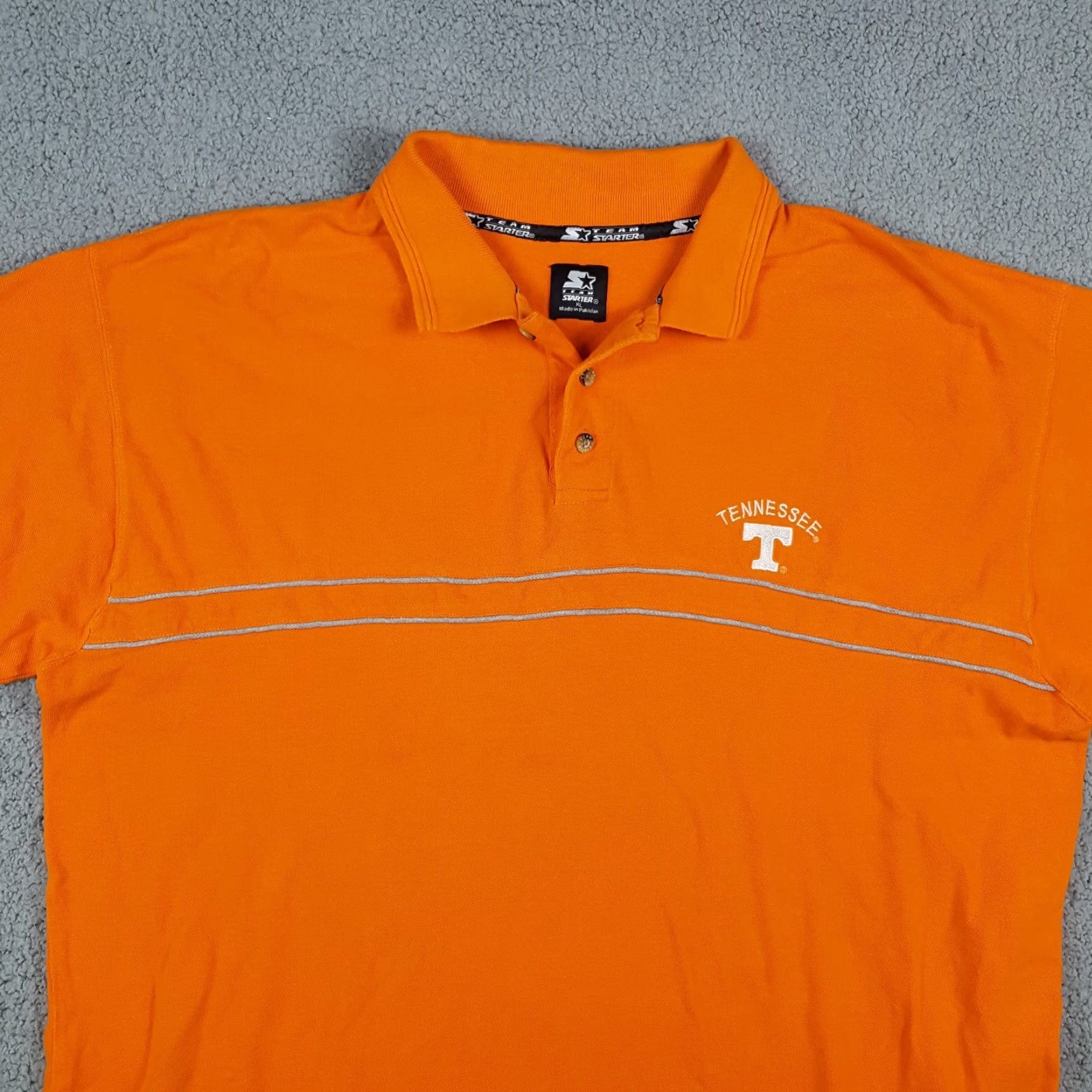 Starter VINTAGE Starter Tennessee Vols Polo Shirt Orange Men's XL Button Collar Cotton 90s} Size US XL / EU 56 / 4 - 2 Thumbnail