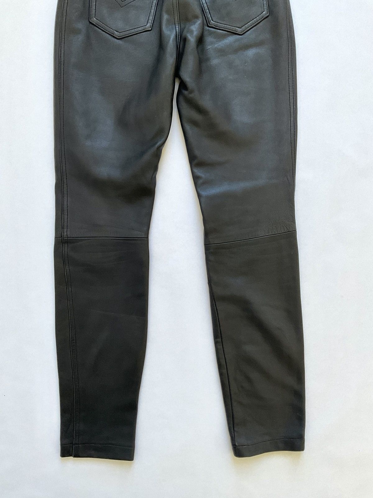 Vintage Black leather pants Size 26" / US 2 / IT 38 - 10 Thumbnail