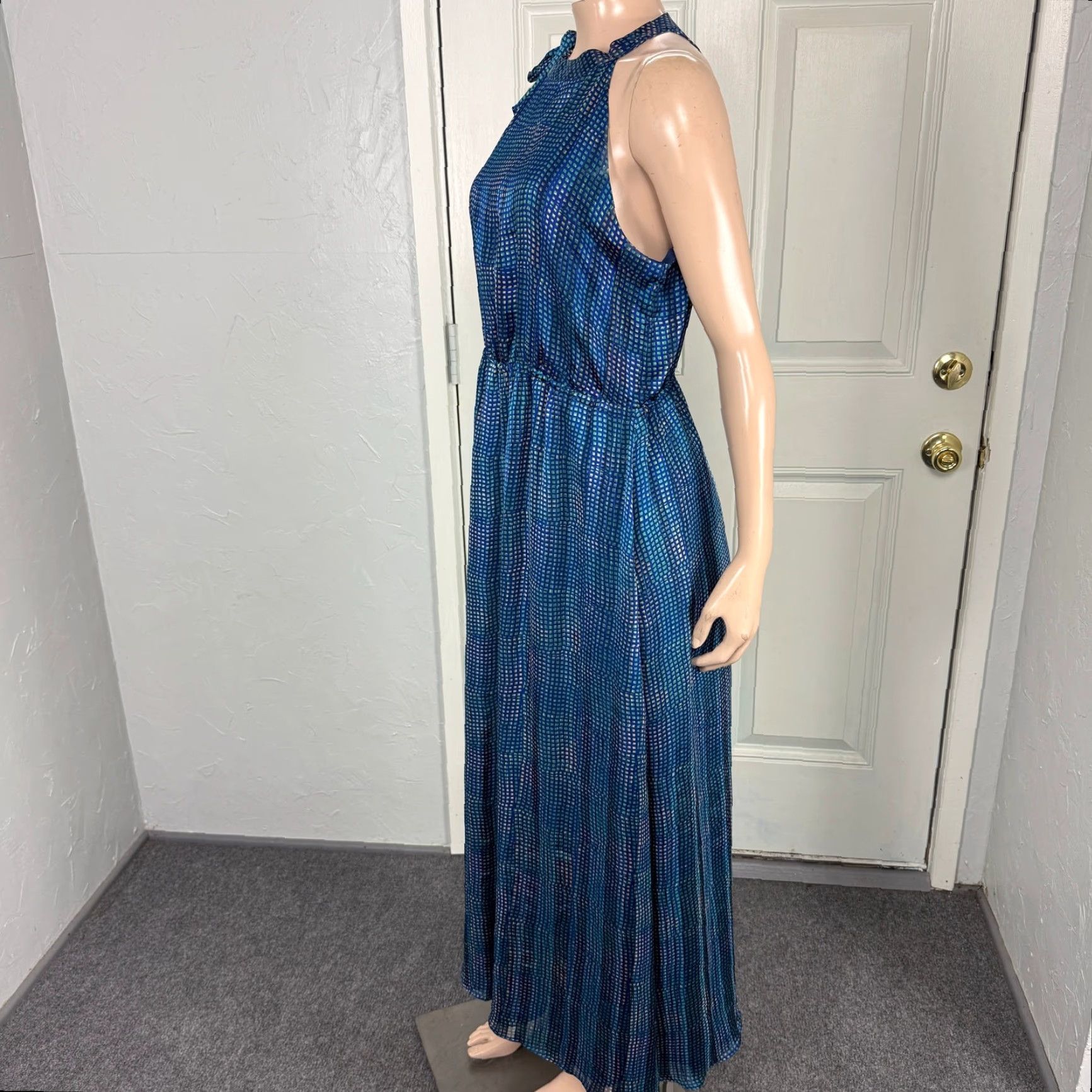 Banana Republic Banana Republic Dress Maxi Tie Polyester Women S Small Long Blue Party Cocktail 90s? Size S / US 4 / IT 40 - 3 Thumbnail