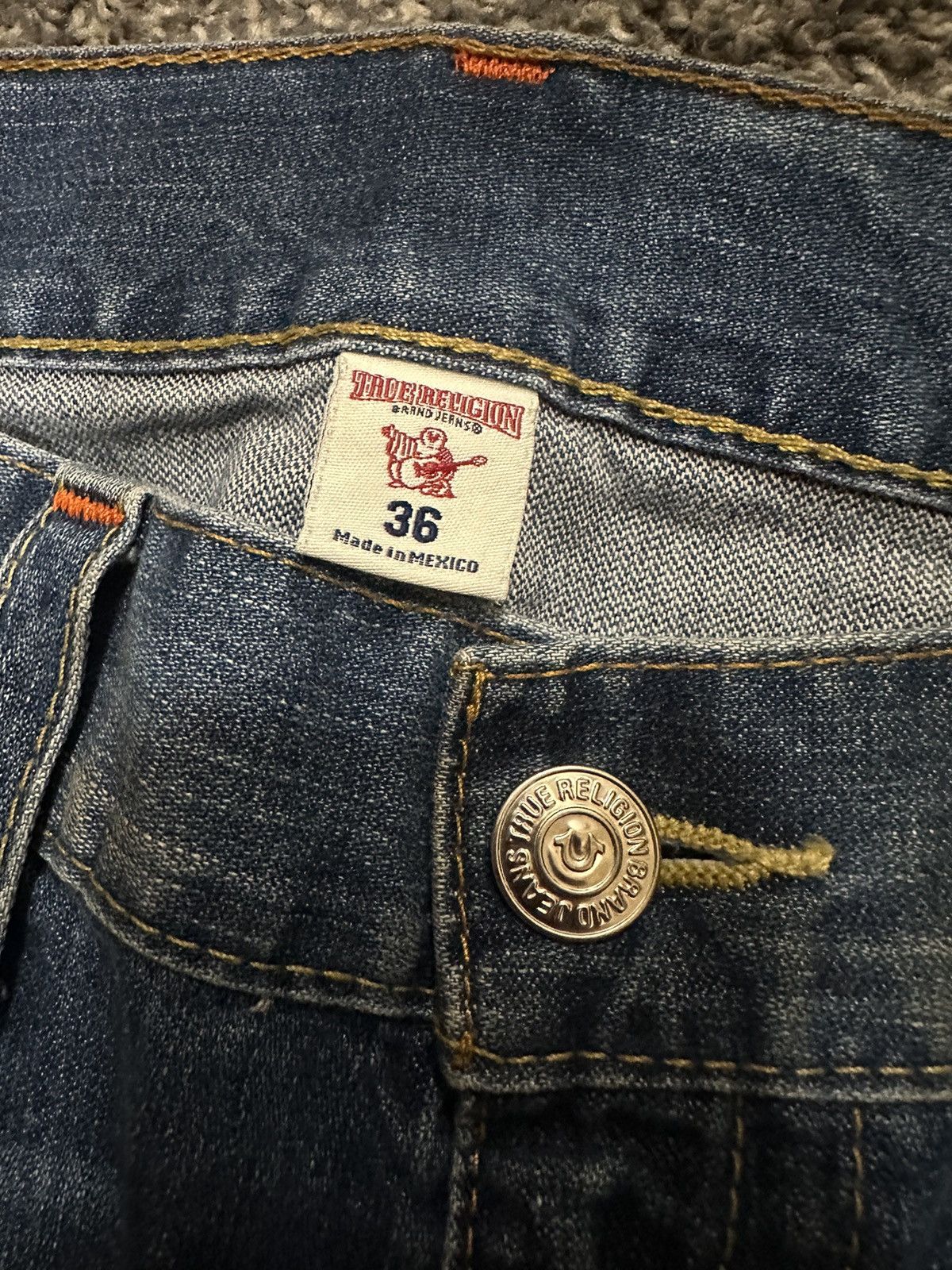 TRUE RELIGION STRAIGHT 36インチ True Religion Jeans Mens 36 Ricky Straight Leg Denim