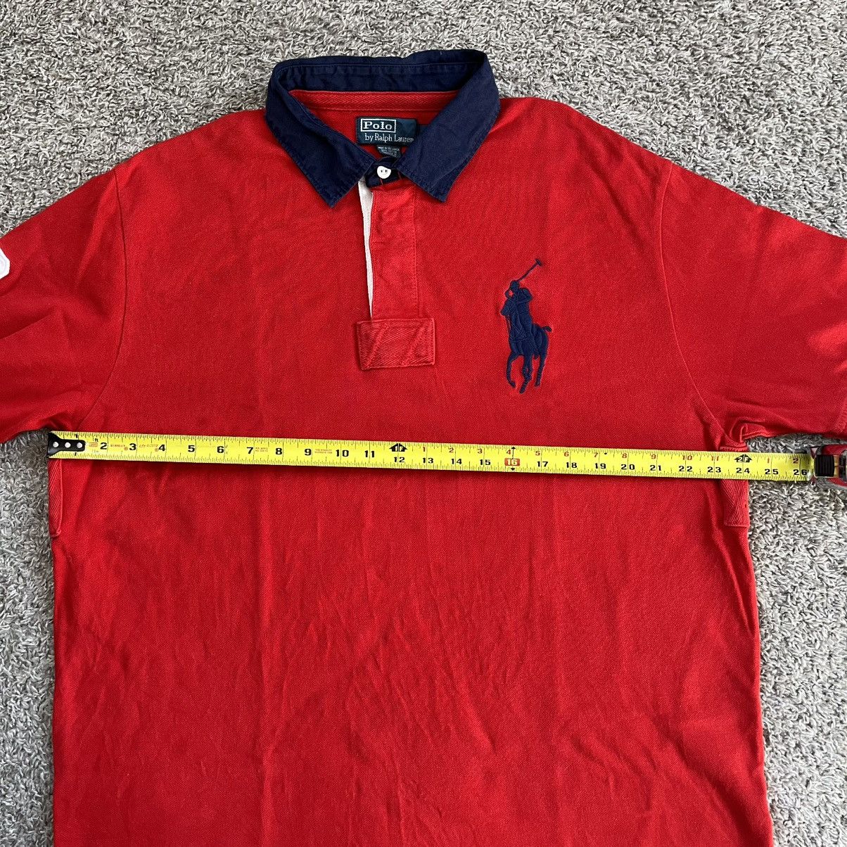 Polo Ralph Lauren 🔴Polo Ralph Lauren Shirt Size XL Big Pony Red Navy Blue Size US XL / EU 56 / 4 - 5 Thumbnail
