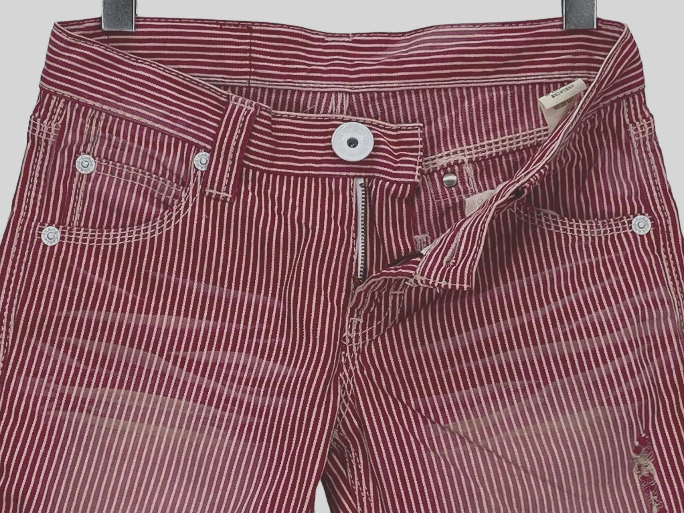 Japanese Brand Co & Lu Stripes Flare Jeans Size 26" / US 2 / IT 38 - 8 Thumbnail