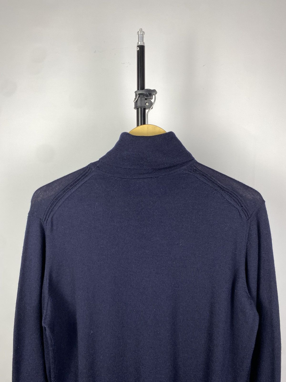Lacoste Vintage 00s High Neck Lacoste Sweater Blue Sweatshirt Size US L / EU 52-54 / 3 - 7 Thumbnail