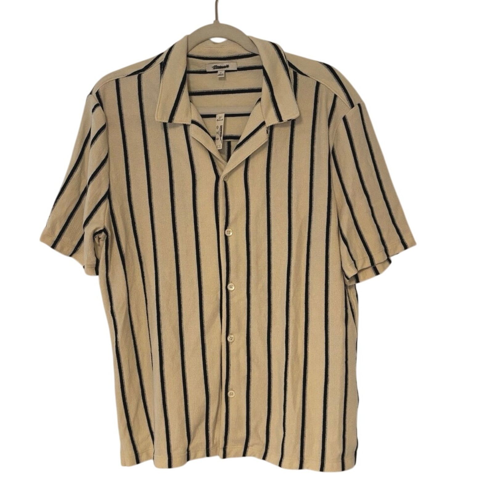 Madewell NWT Madewell Textured Knit Camp-Collar Shirt Ivory Size S Size US S / EU 44-46 / 1 - 4 Thumbnail