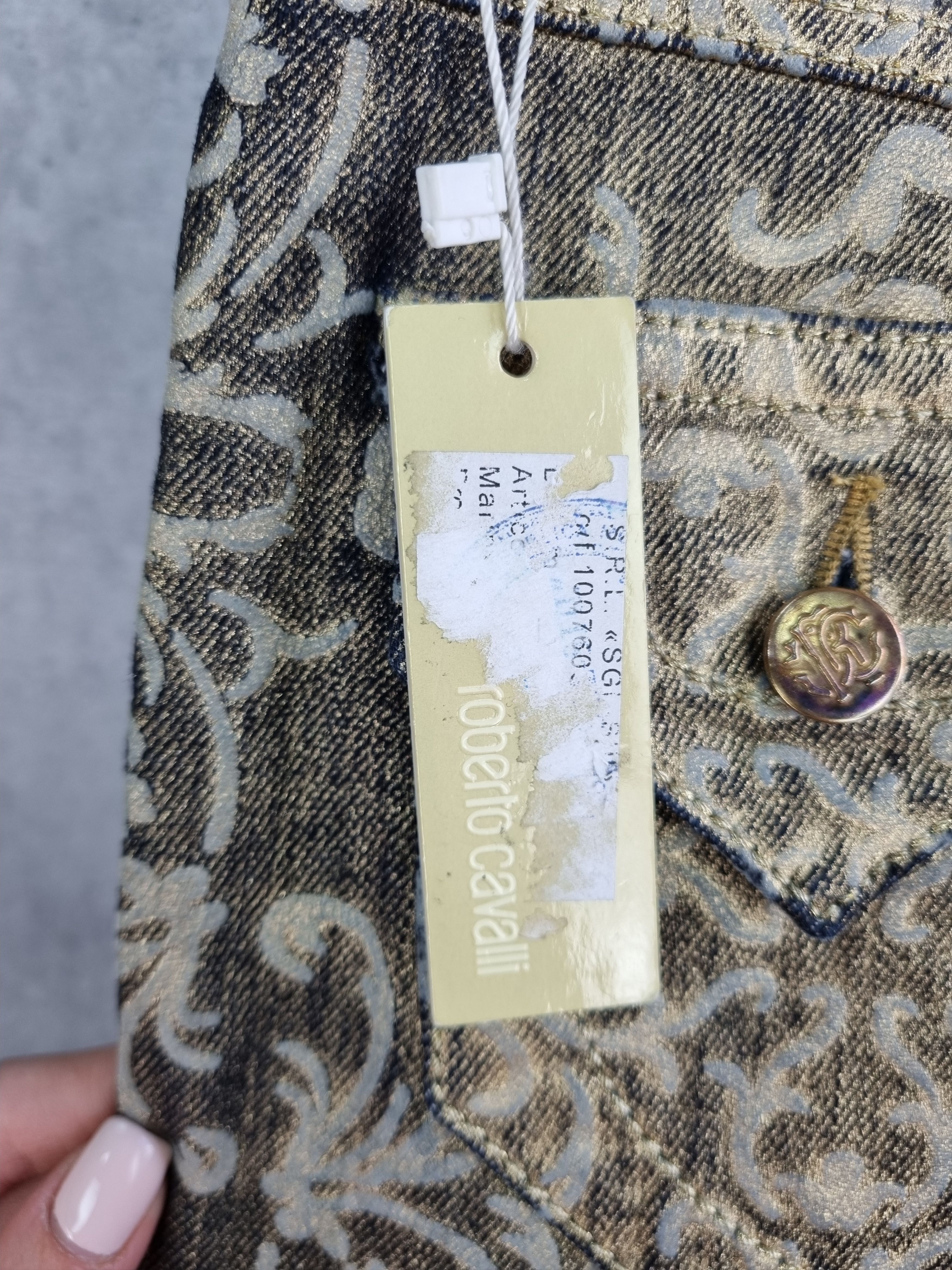 Roberto Cavalli Roberto Cavalli Golden Denim Art Design Exclusive Jeans Size US 33 - 19 Thumbnail