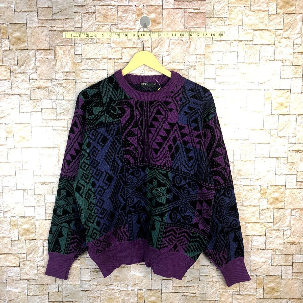 Renzetti Italy Purple art design Knitwear sweatshirt #A481