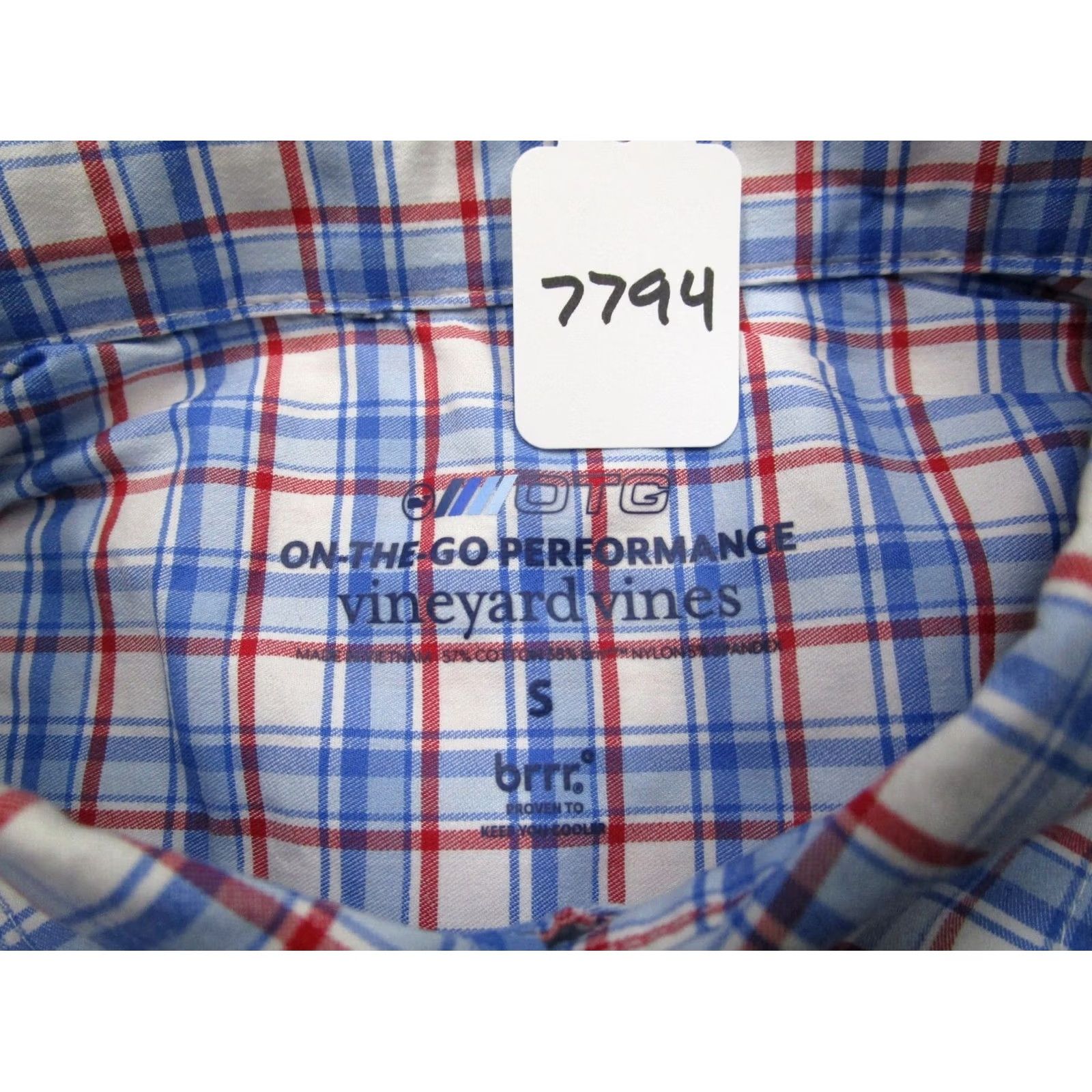 Vineyard Vines Vineyard Vines Shirt Men Small Blue Plaid OTG Long Sleeve Size US S / EU 44-46 / 1 - 8 Thumbnail