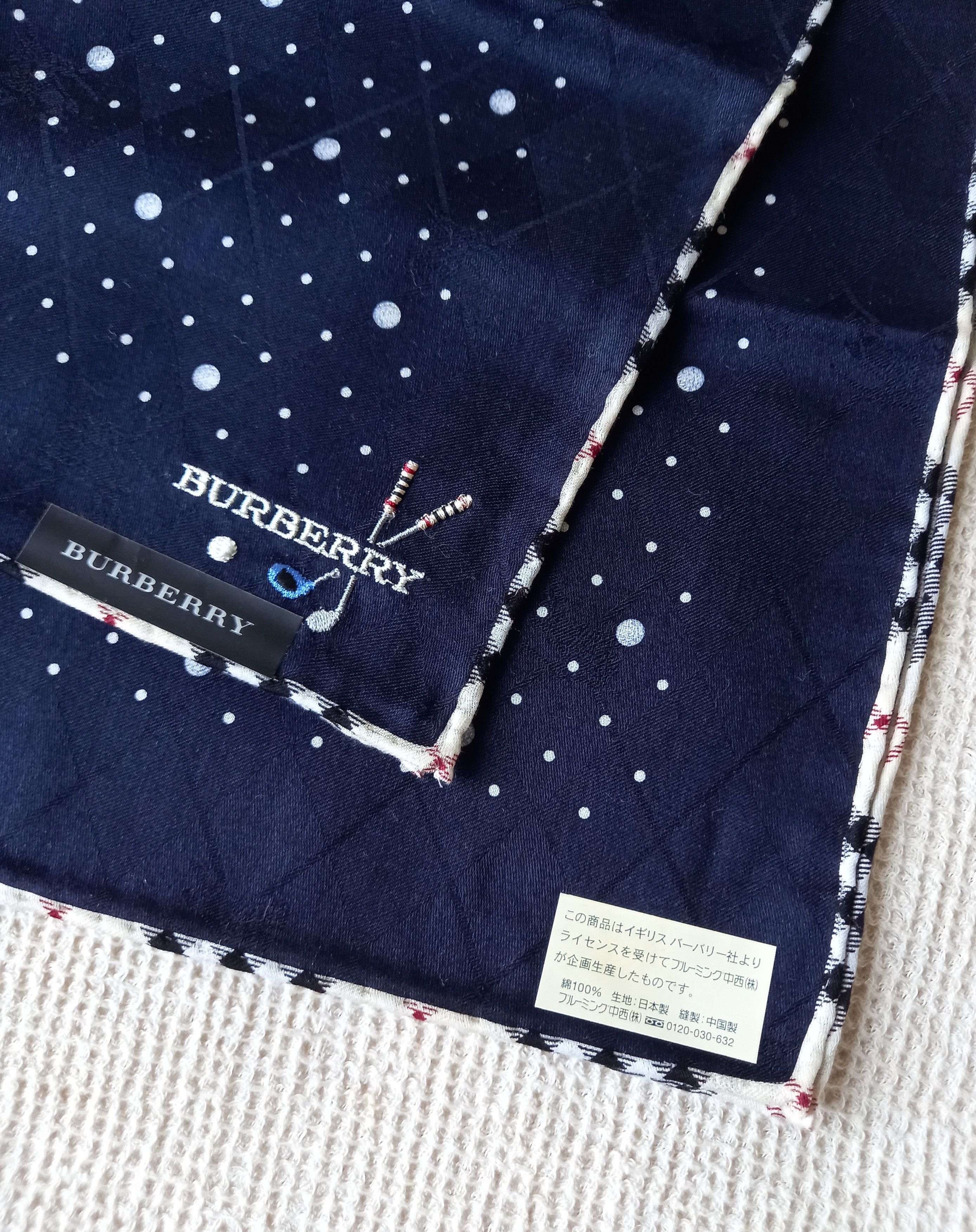 Burberry × Vintage NEW Japan Burberry bandana handkerchief polka dot golf club Size ONE SIZE - 5 Thumbnail