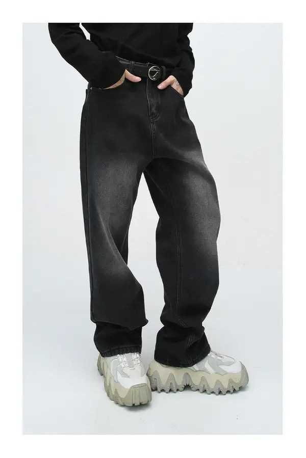 VIBE Retro simple straight washed jeans Size US 32 / EU 48 - 2 Thumbnail