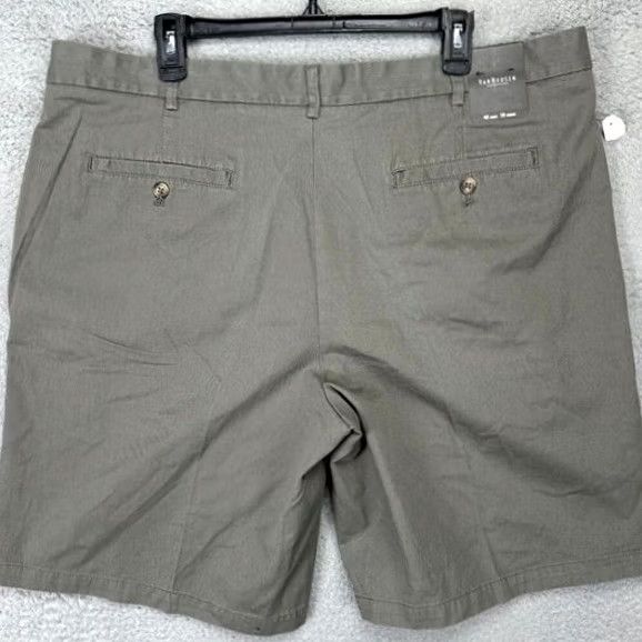 Van Heusen VINTAGE? No — Van Heusen Shorts Men 40 Grey 100% Cotton Khaki Chino Pleated Outdoor Pocket NEW Size US 40 / EU 56 - 3 Thumbnail