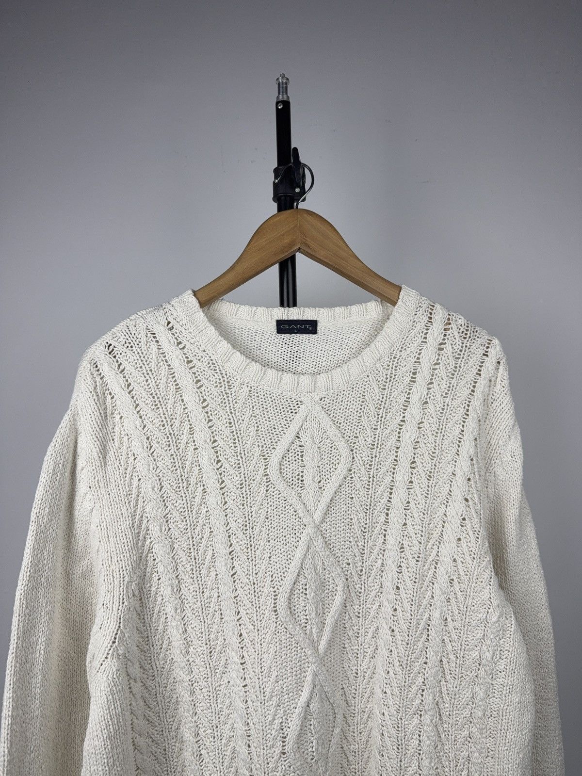 Gant Luxury GANT Italy Cable Knit Hemp Cotton Sweater Sailing L Size US L / EU 52-54 / 3 - 2 Thumbnail