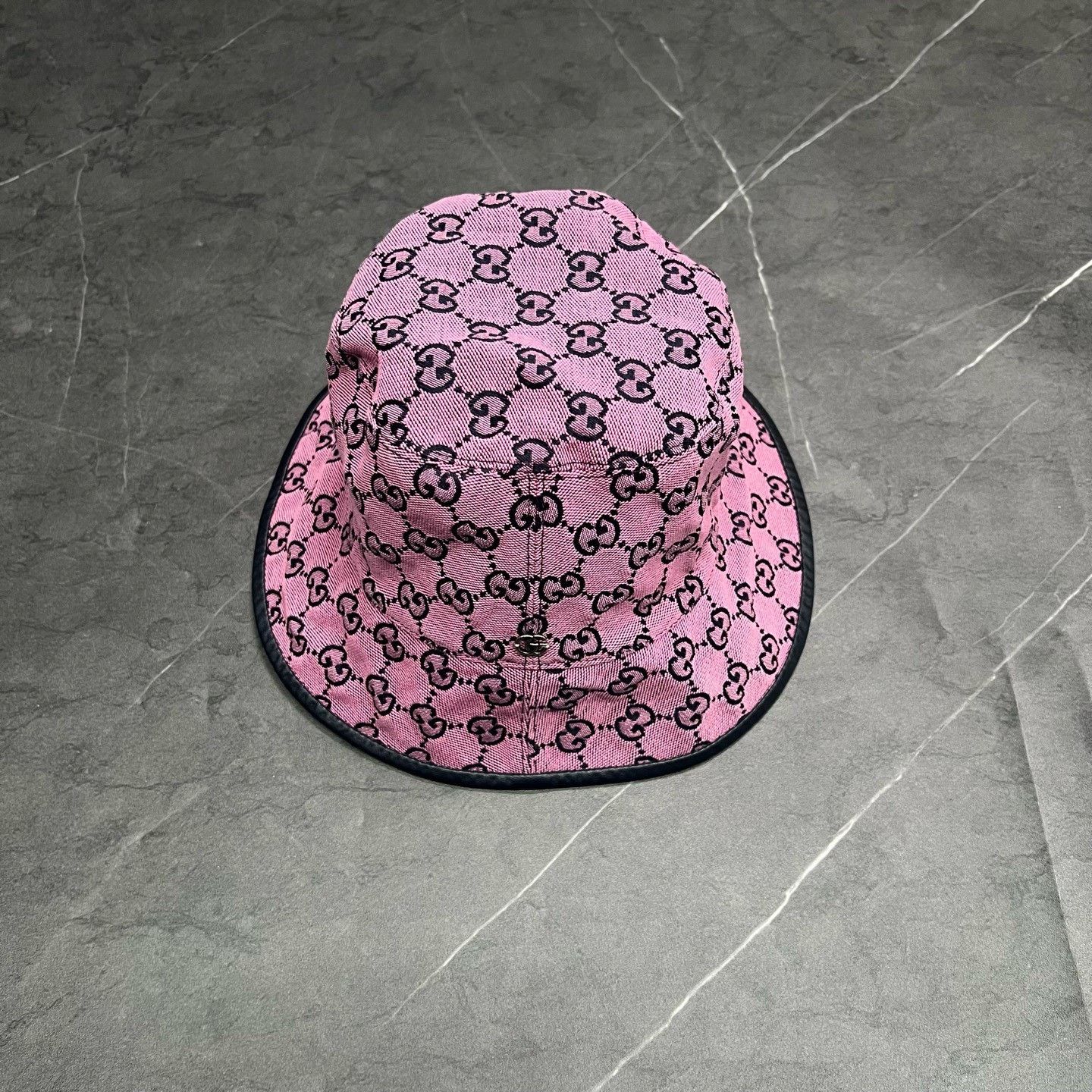 Gucci GUCCI Pink Monogram Logo Bucket Hat Size ONE SIZE - 1 Thumbnail