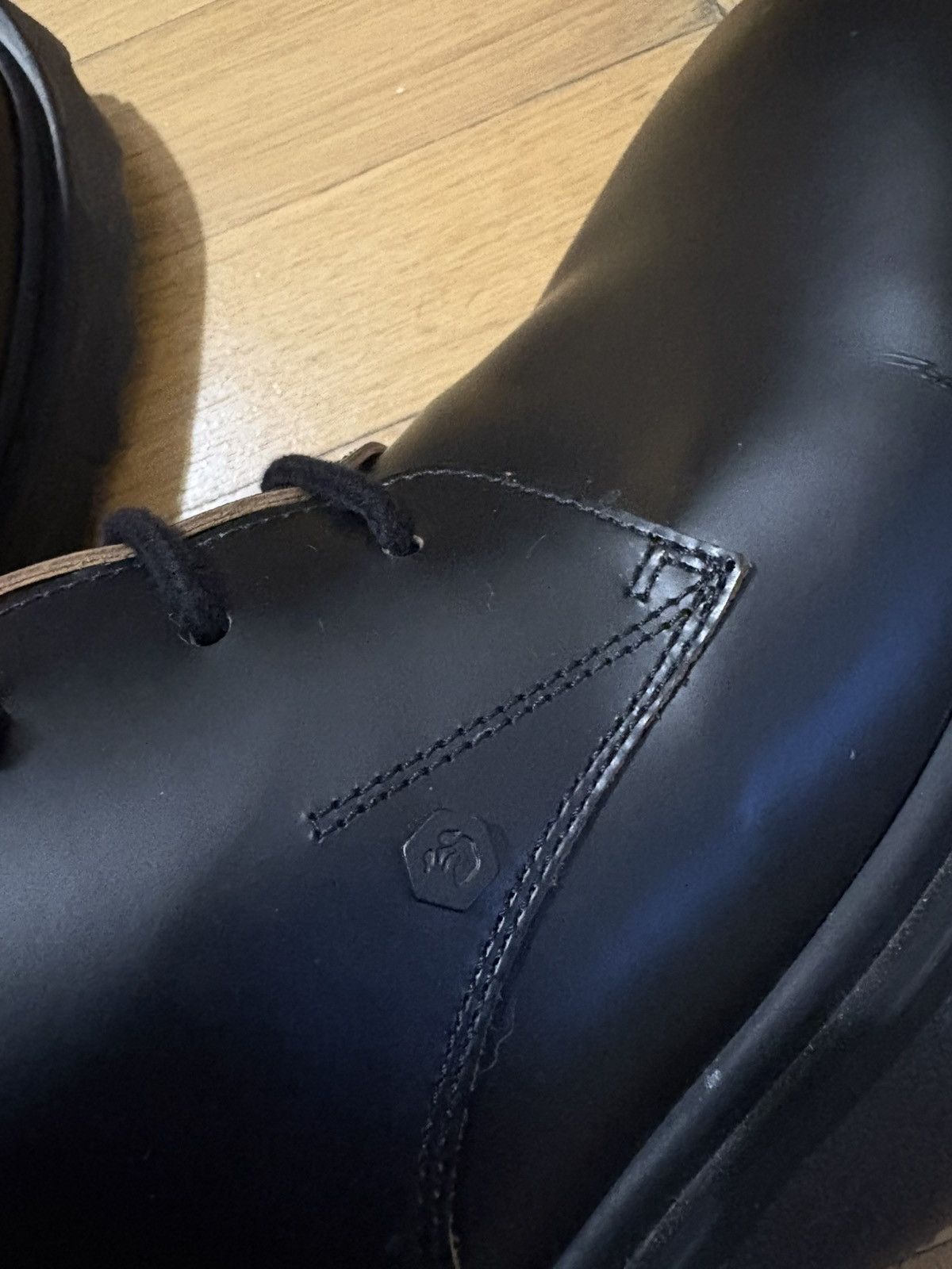 Off-White Black Leather Spongesole Derby Shoes Size US 10 / EU 43 - 14 Thumbnail