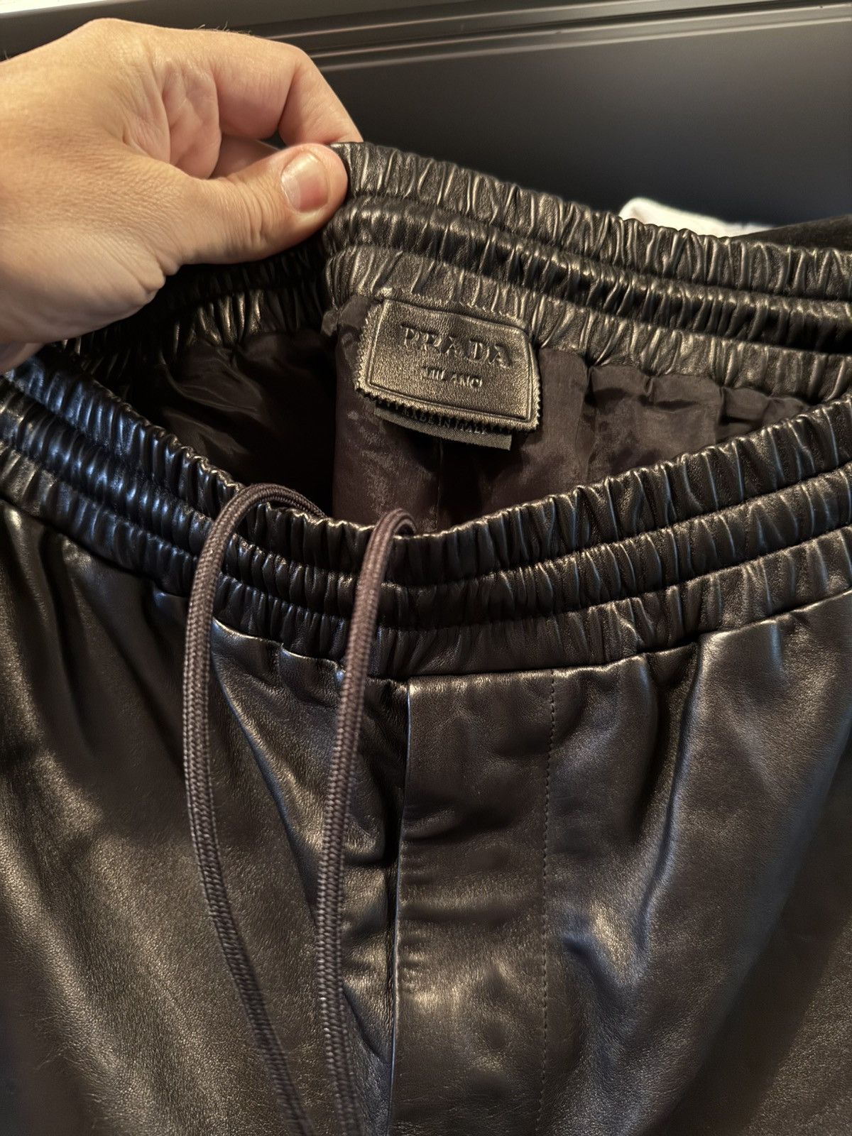 Prada Prada Set - HOLY GRAIL🏆: Size 52 Nappa Leather Shirt + Short Size US L / EU 52-54 / 3 - 12 Thumbnail