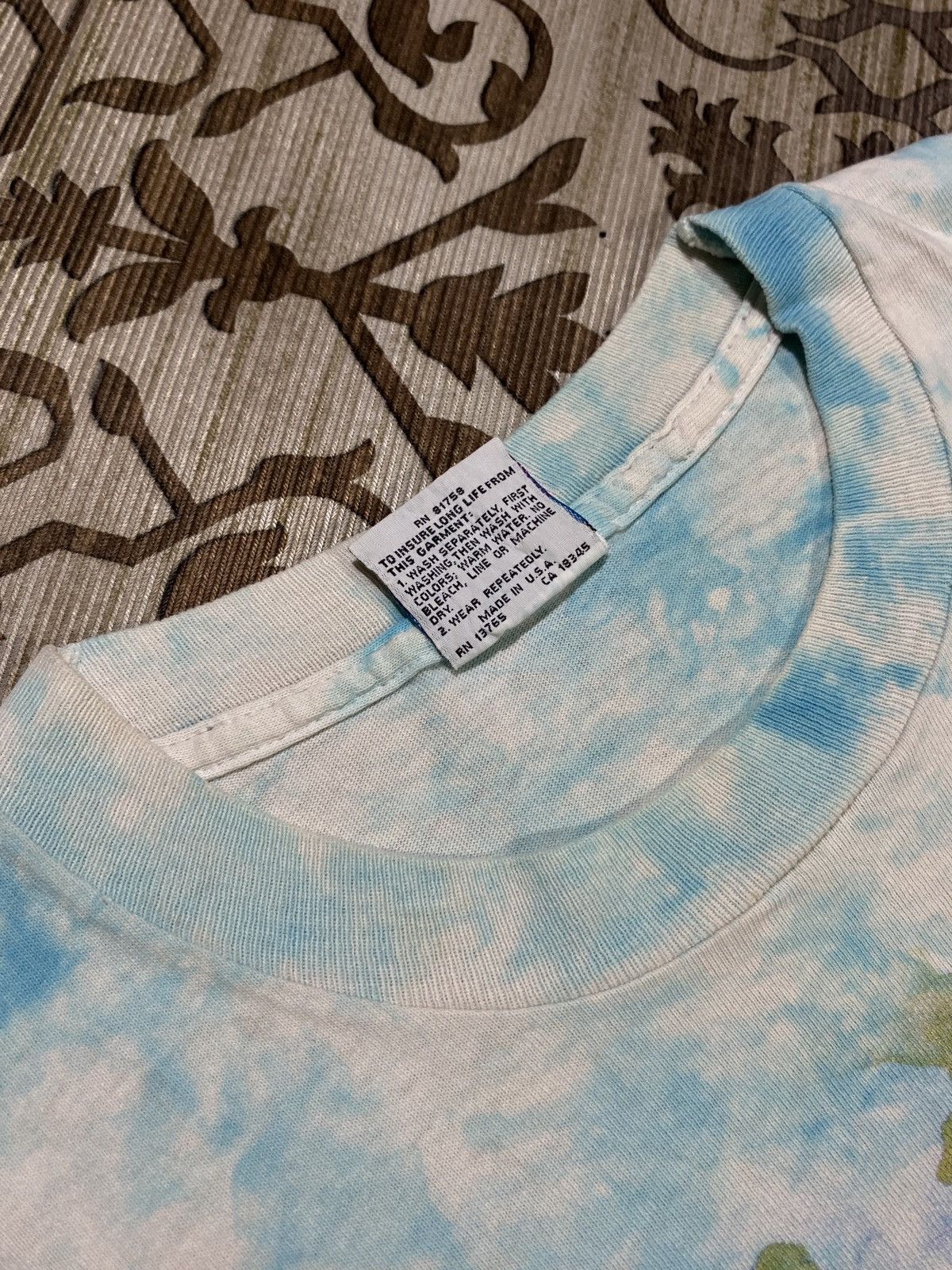 Liquid Blue Vintage 90s Blue Map World Ocean Continents AOP Graphic Size US XL / EU 56 / 4 - 7 Thumbnail