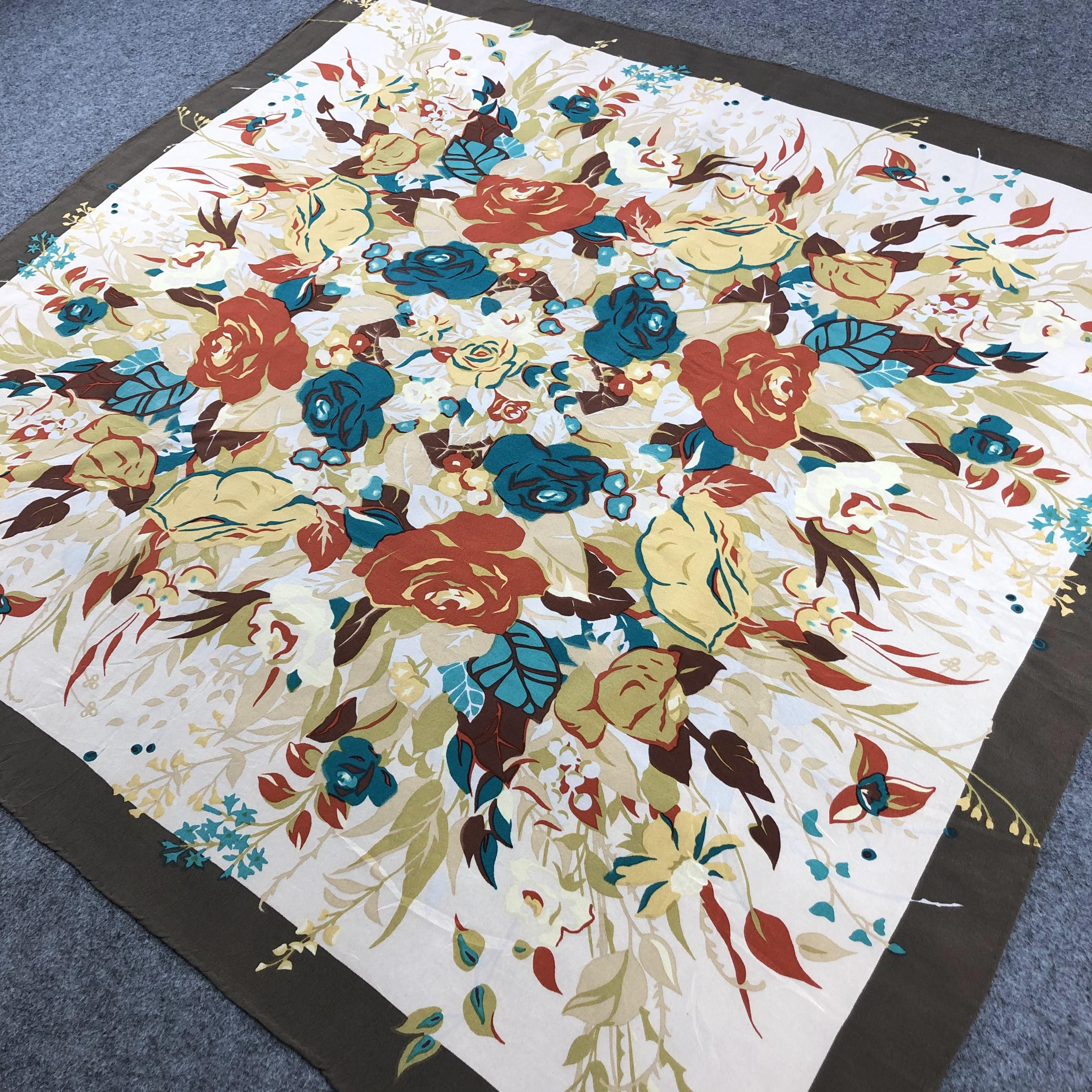 Vintage Vintage Luxury Floral Silk Scarf M365 Size ONE SIZE - 3 Thumbnail