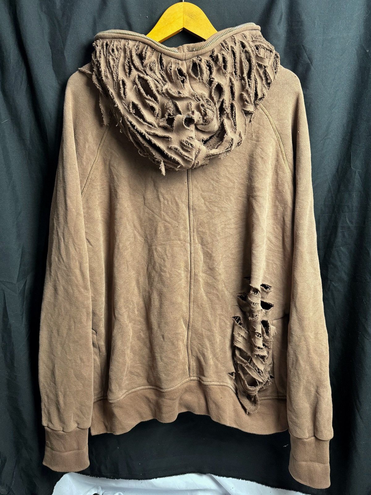 If Six Was Nine × Japanese Brand × Le Grande Bleu (L.G.B.) Distressed Saintpain Brown Hoodie full Zipper Ifsix lgb Size US L / EU 52-54 / 3 - 2 Thumbnail