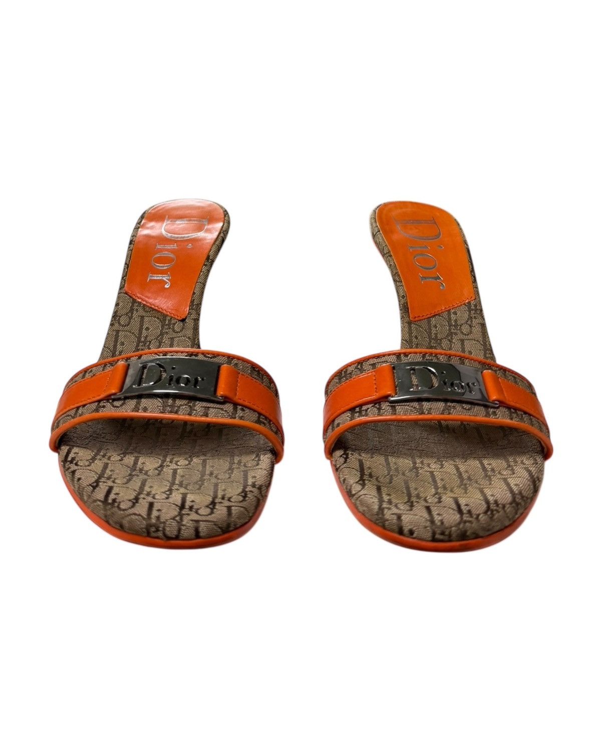 Dior CHRISTIAN DIOR S/S 2005 Diorissimo Trotter Slide Heeled Mule Size US 4.5 / IT 34.5 - 2 Thumbnail