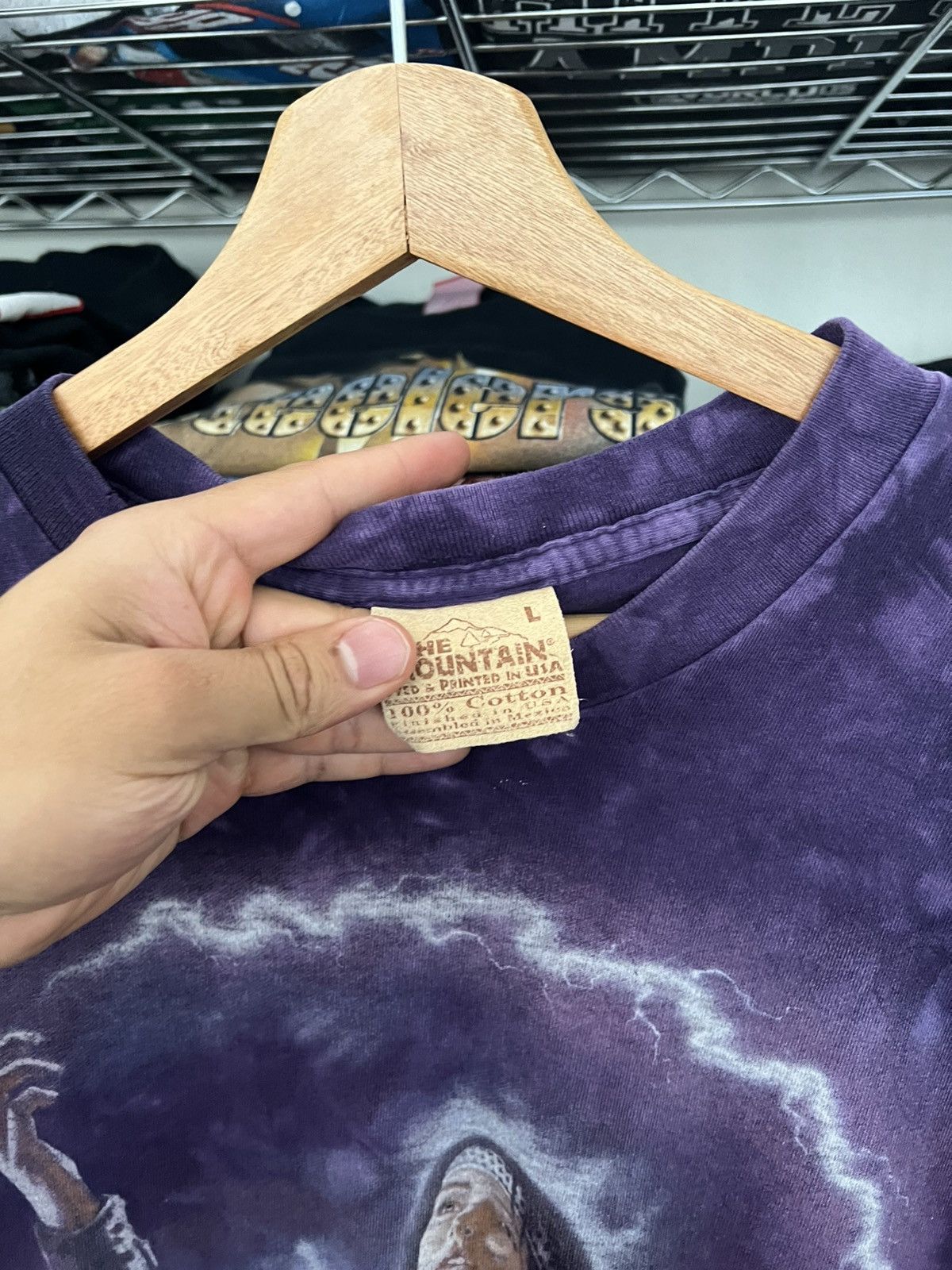 The Mountain 1999 Native American Lightning Fantasy Tee Art Tie Dye Size US L / EU 52-54 / 3 - 4 Thumbnail