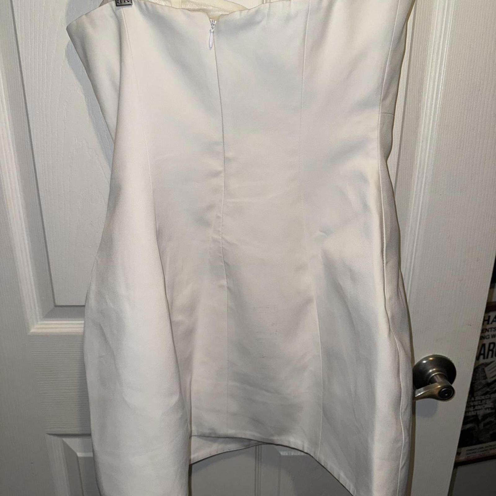 Other MEW MEWS Kinsley Strapless Cutout White Mini Dress Size M / US 6-8 / IT 42-44 - 3 Thumbnail