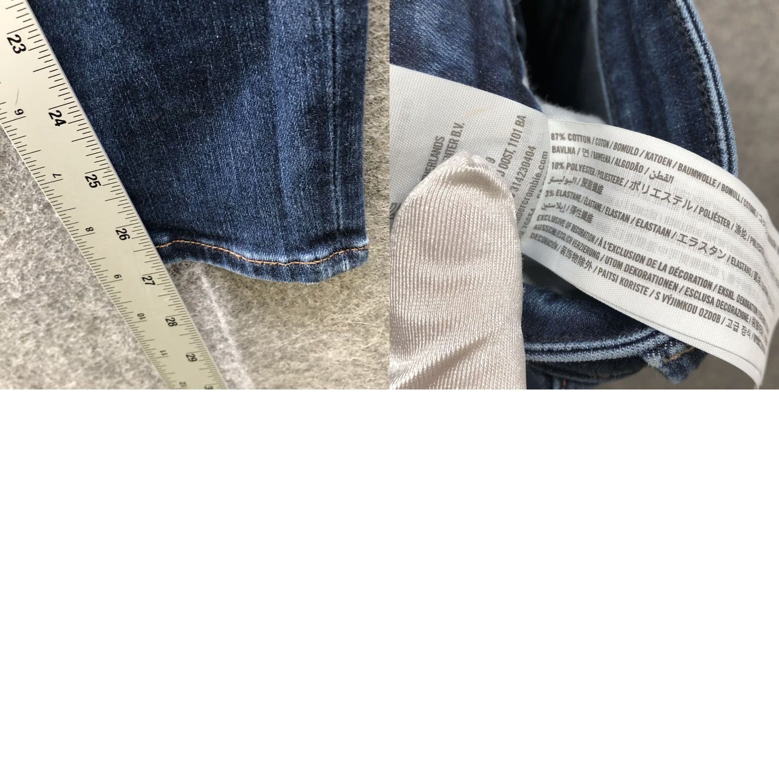 Abercrombie & Fitch Abercrombie & Fitch Simone High Rise Super Skinny Jeans Size 26 2P Distressed Blue Womens Size 26" / US 2 / IT 38 - 8 Thumbnail