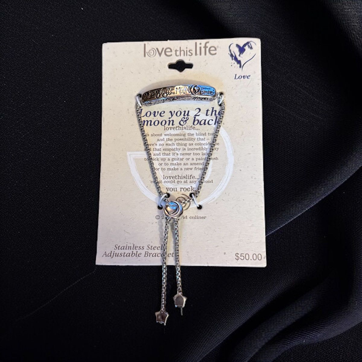 Other Love this Life Love you 2 the moon and back bolo bracelet Size ONE SIZE - 1 Thumbnail