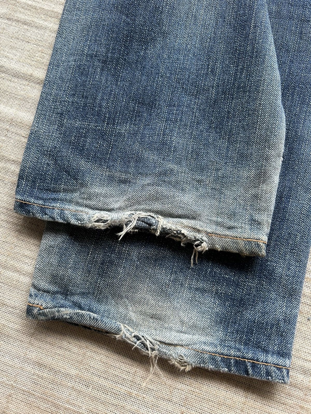 Vintage Edwin505 half Selvedge Distressed denim