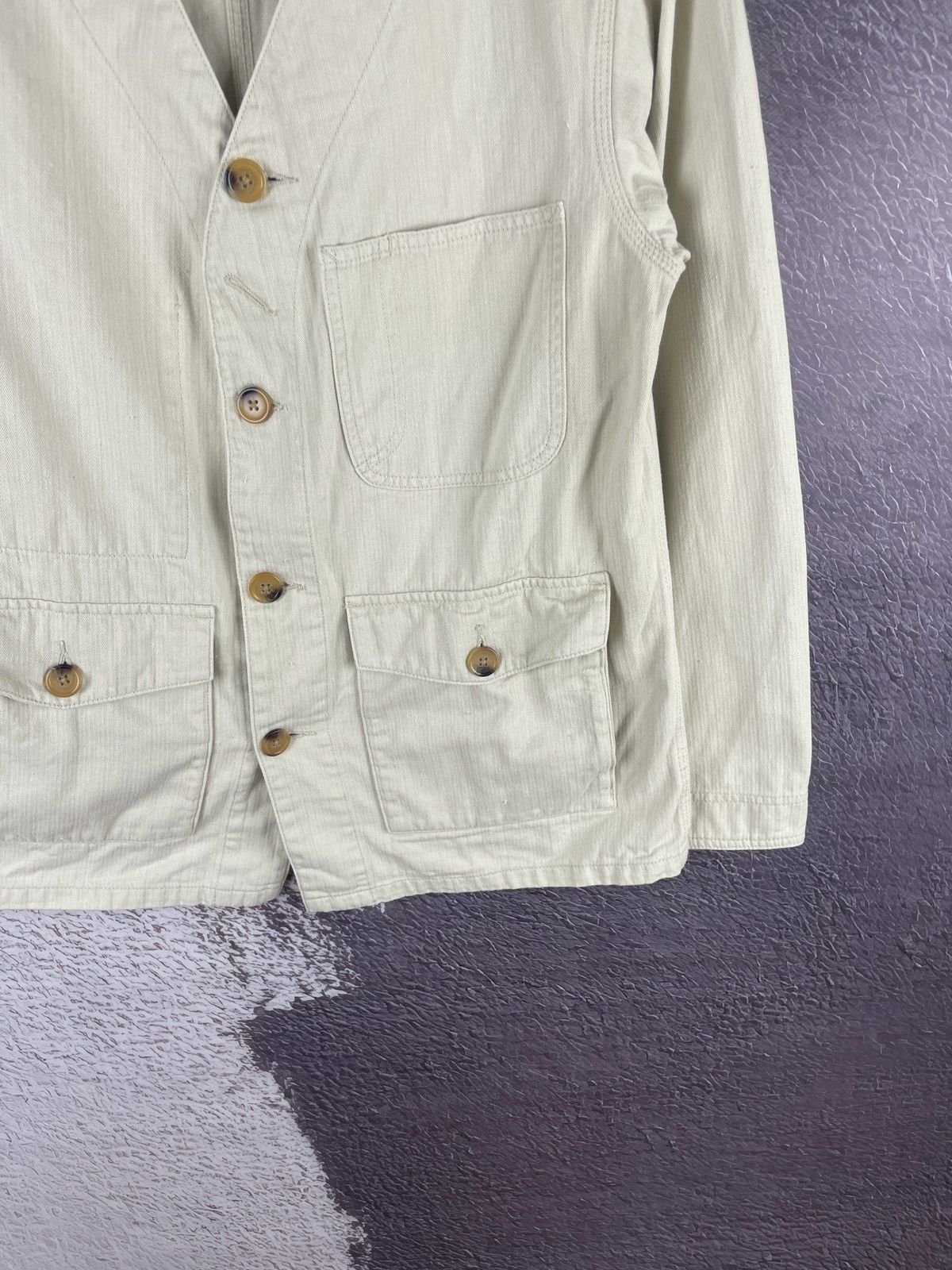 Japanese Brand 3 days union Workware Union Made beige blazer jacket work Size US L / EU 52-54 / 3 - 4 Thumbnail