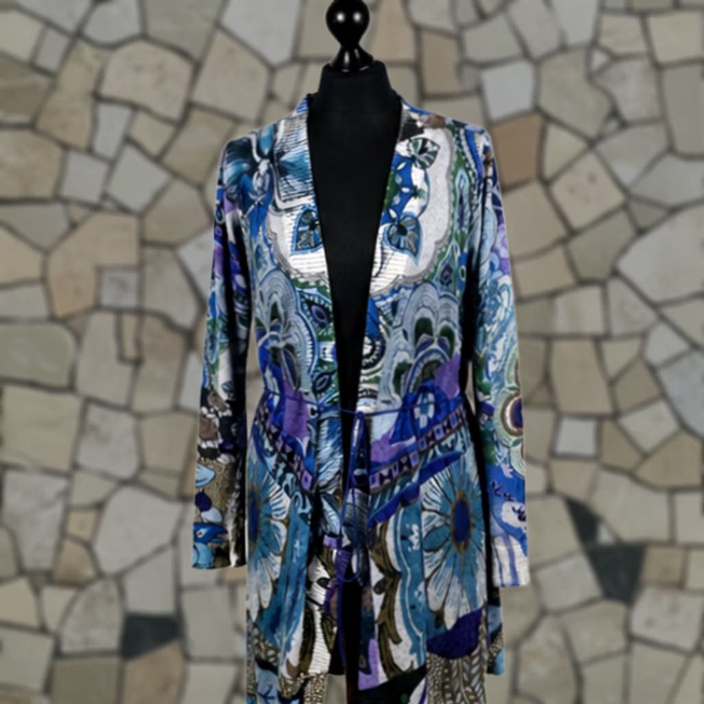Desigual Desigual womens floral belted cardigan jacket Size M art print boho Size M / US 6-8 / IT 42-44 - 1 Thumbnail