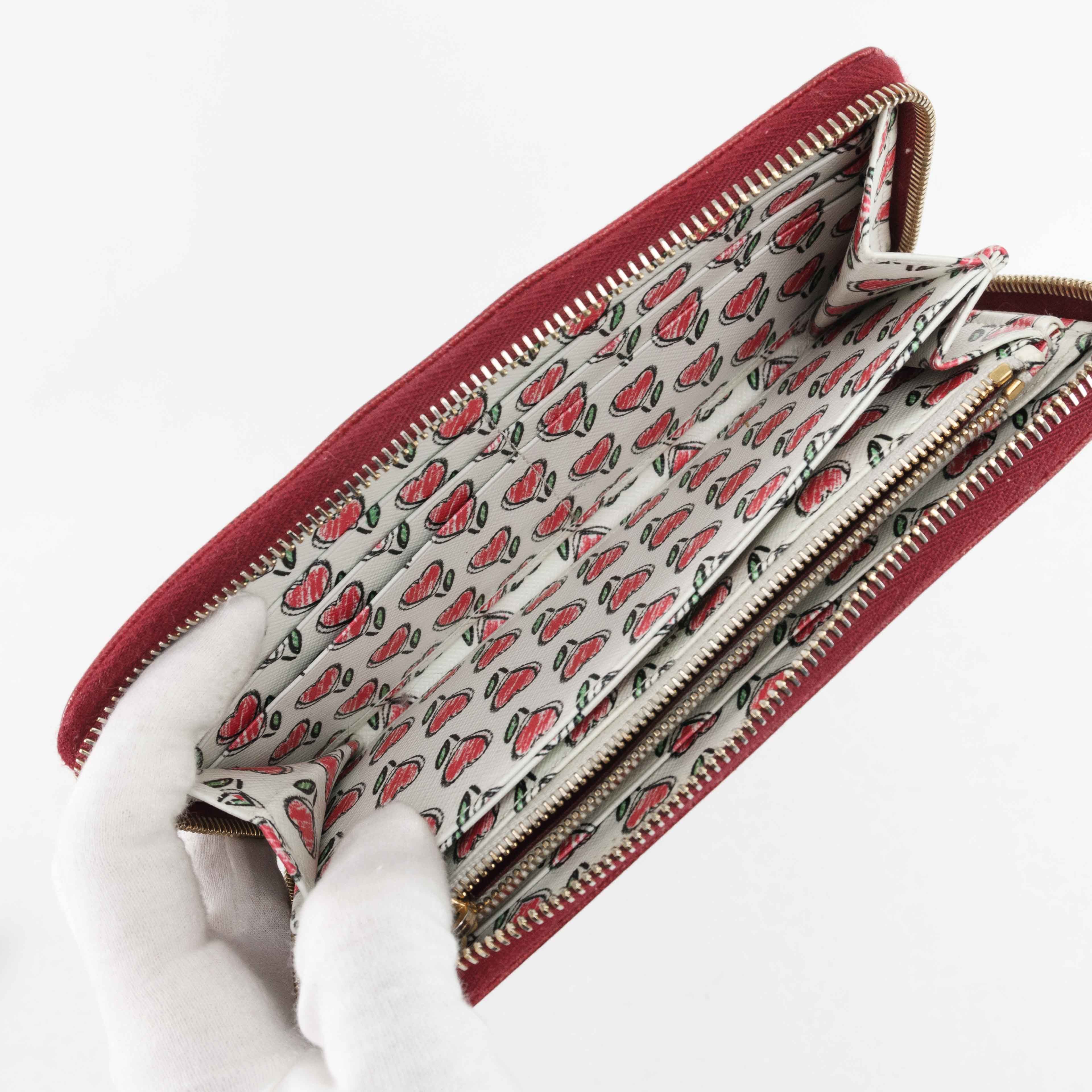 Prada Prada Saffiano Leather Zip Around Wallet Size ONE SIZE - 18 Thumbnail