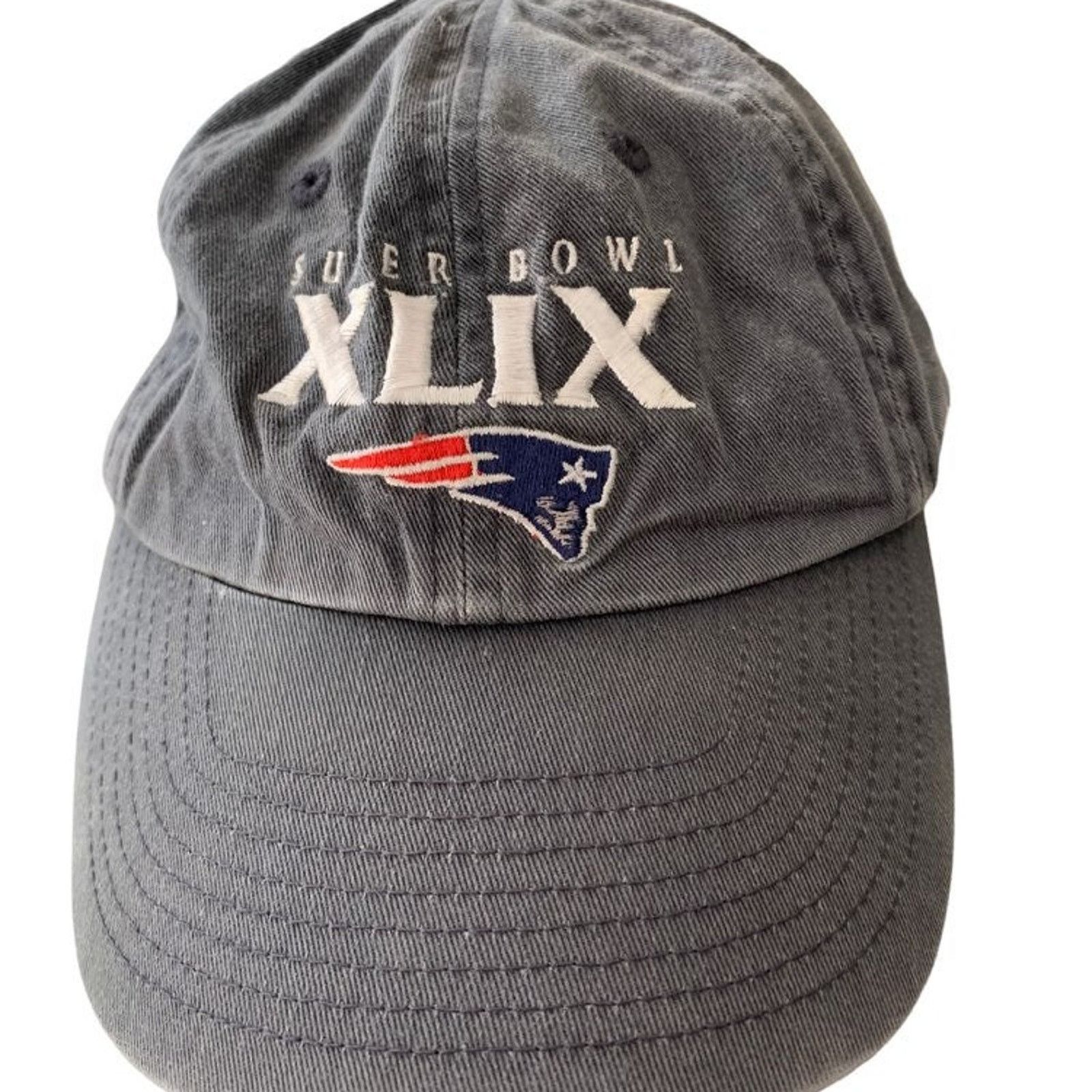 47 Brand Patriots Cap 47 Brand Super Bowl XLIX 49 Adjustable VTG Gray Size ONE SIZE - 1 Thumbnail