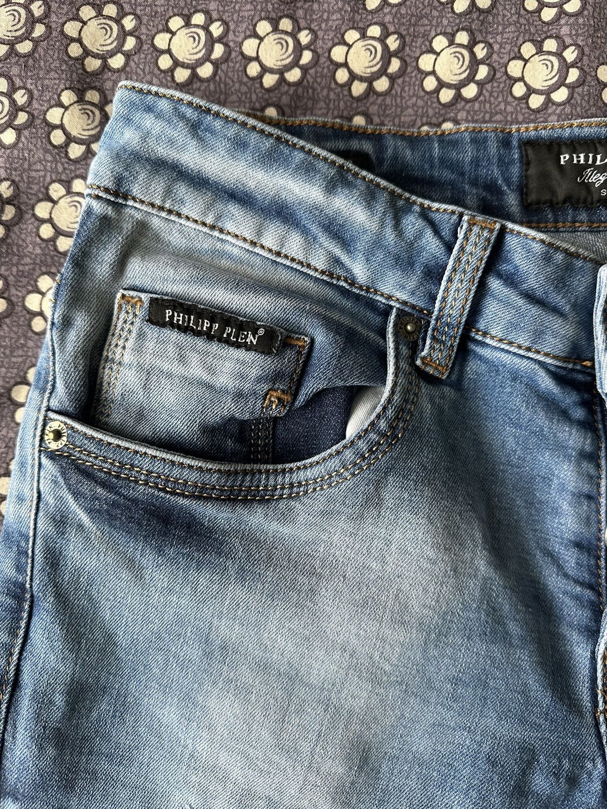 Philipp Plein × Vintage Philipp Plein Jeans Vintage Size US 31 - 3 Thumbnail