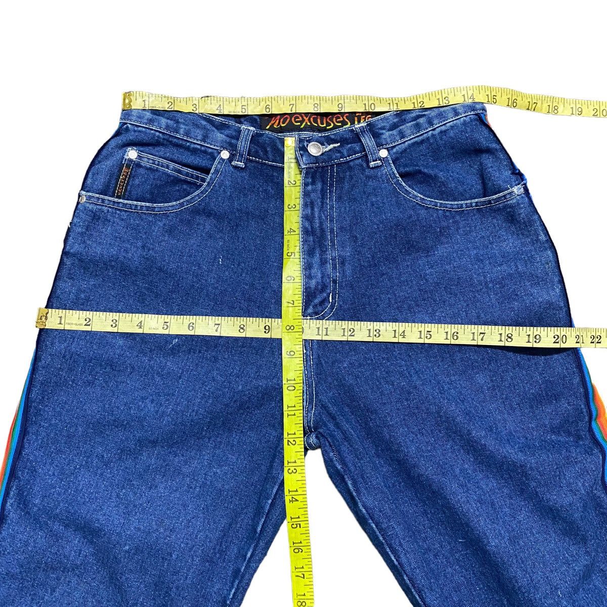 JNCO Vintage 90s No Excuses Flare Leg Denim Jeans Girl Gear Size 29" - 16 Thumbnail