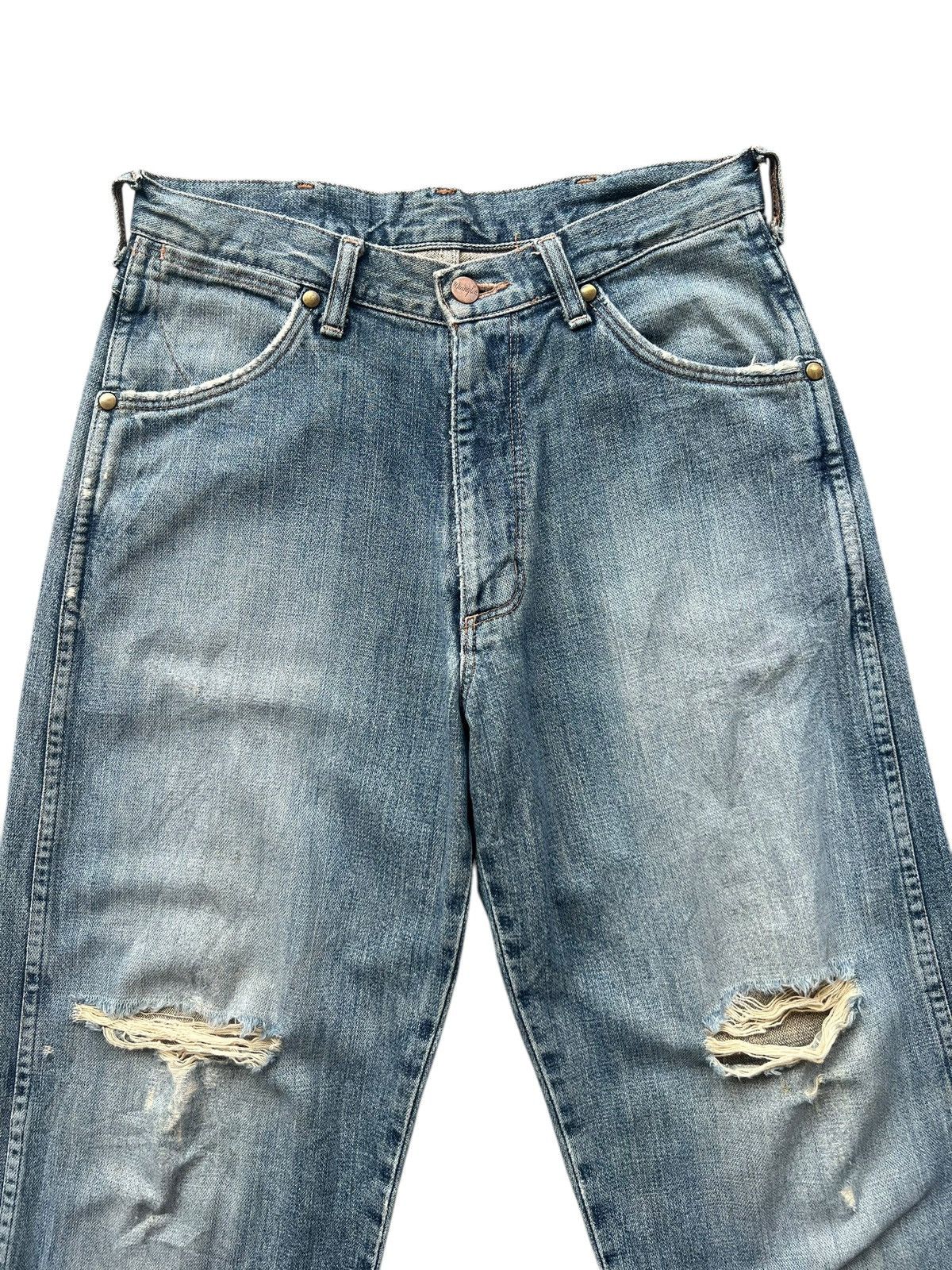 Wrangler Vintage Wrangler Distressed Denim Wide Baggy Jeans 30x30 Size US 30 / EU 46 - 4 Thumbnail