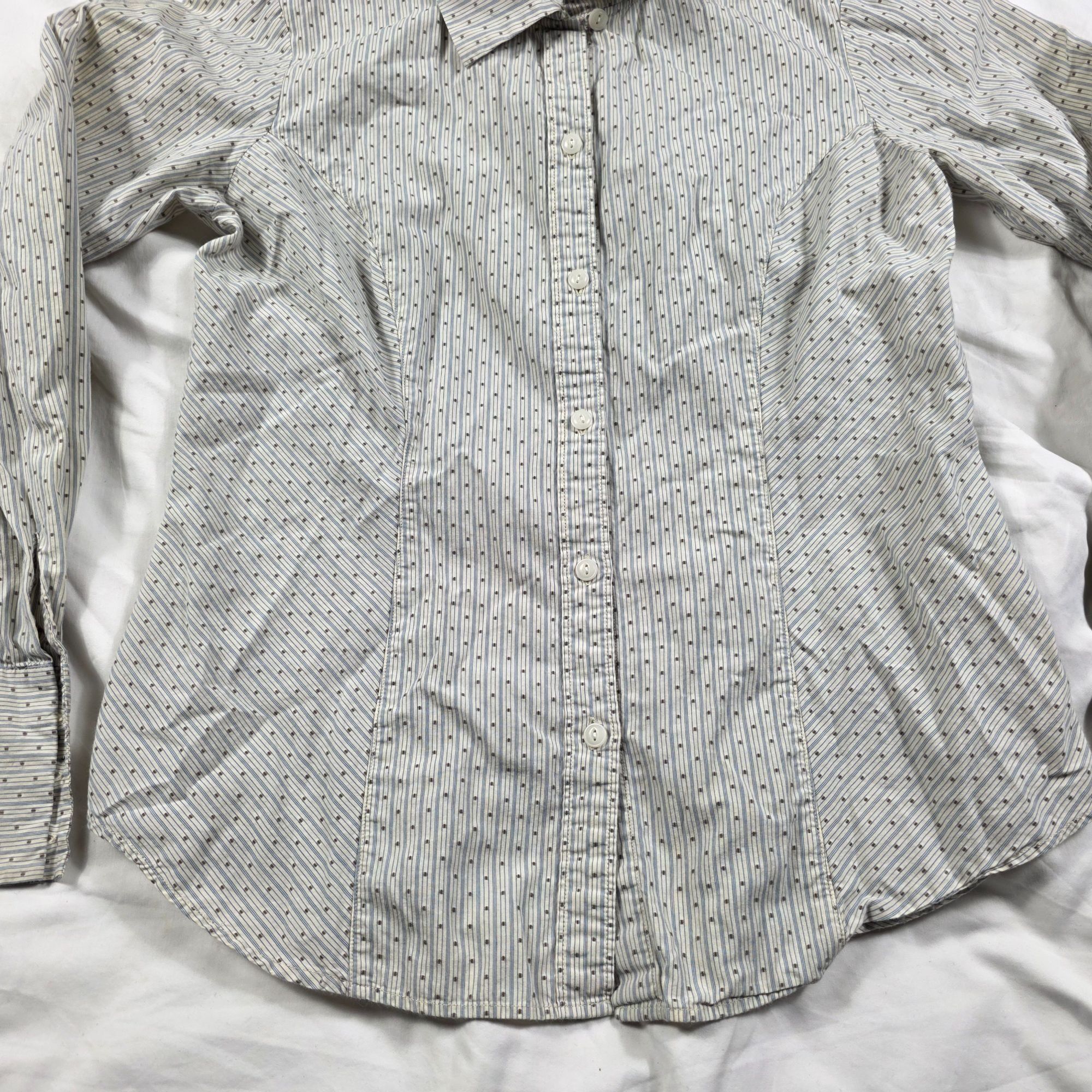 Pendleton Pendleton Tailored Blouse Womens Size 8 White Blue Pinstripe Size M / US 6-8 / IT 42-44 - 4 Thumbnail