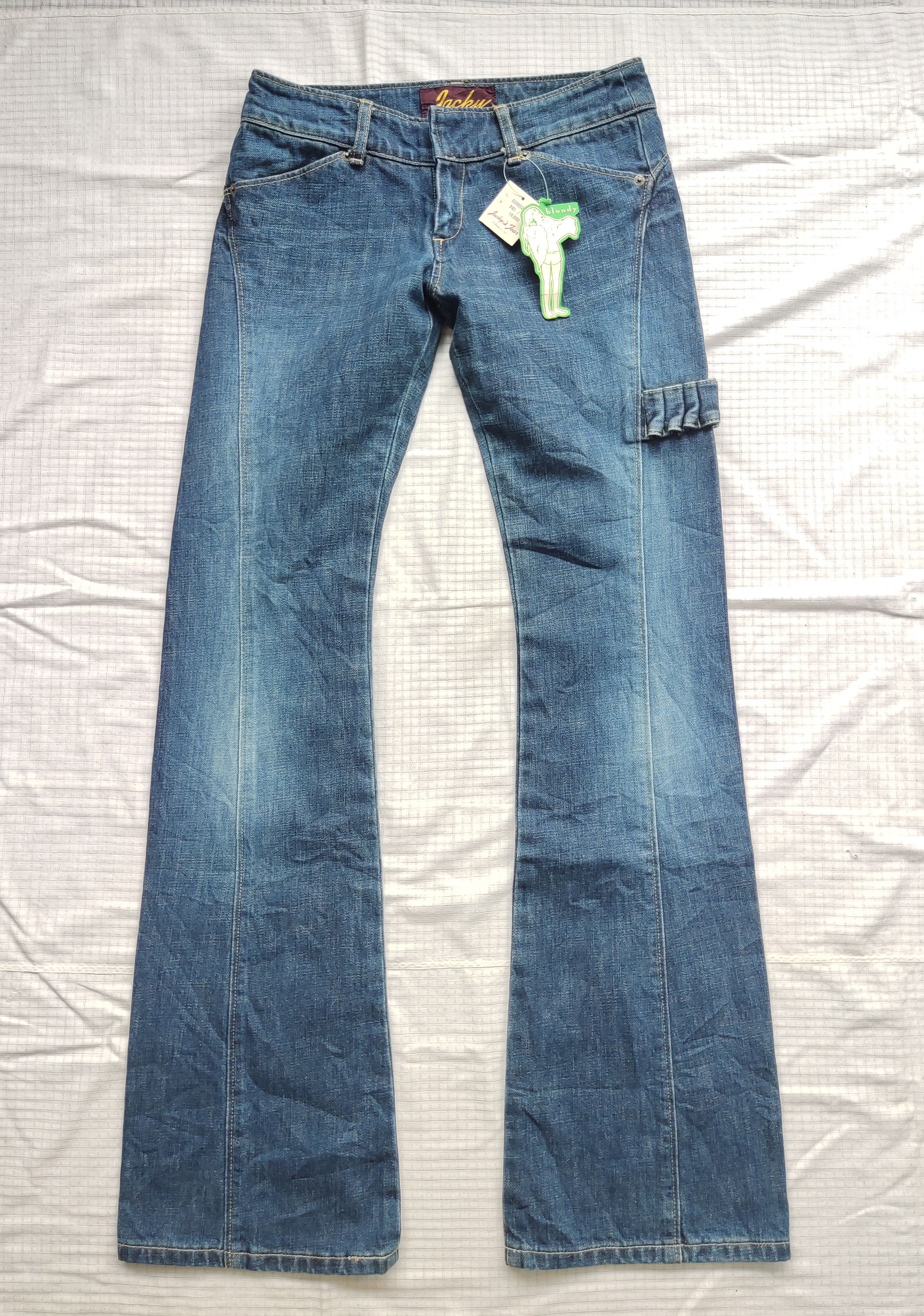 Japanese Brand (P170) Jacky's Bootcut Low waist Blue Jeans Edam Japan XS Size 27" / US 4 / IT 40 - 2 Thumbnail