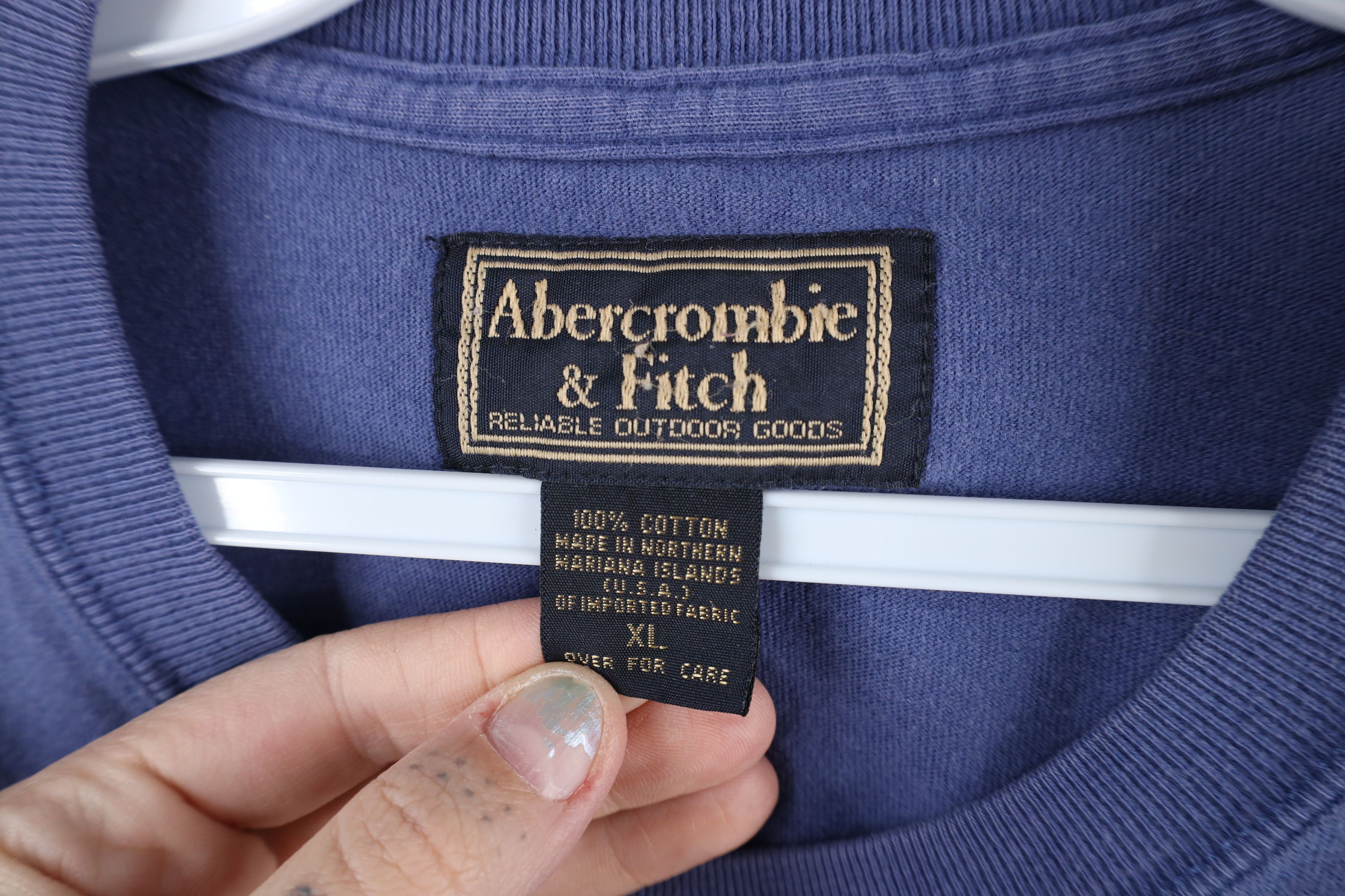 Abercrombie & Fitch × Vintage Vintage 90s Abercrombie & Fitch Out Long Sleeve T-Shirt USA Size US XL / EU 56 / 4 - 8 Thumbnail