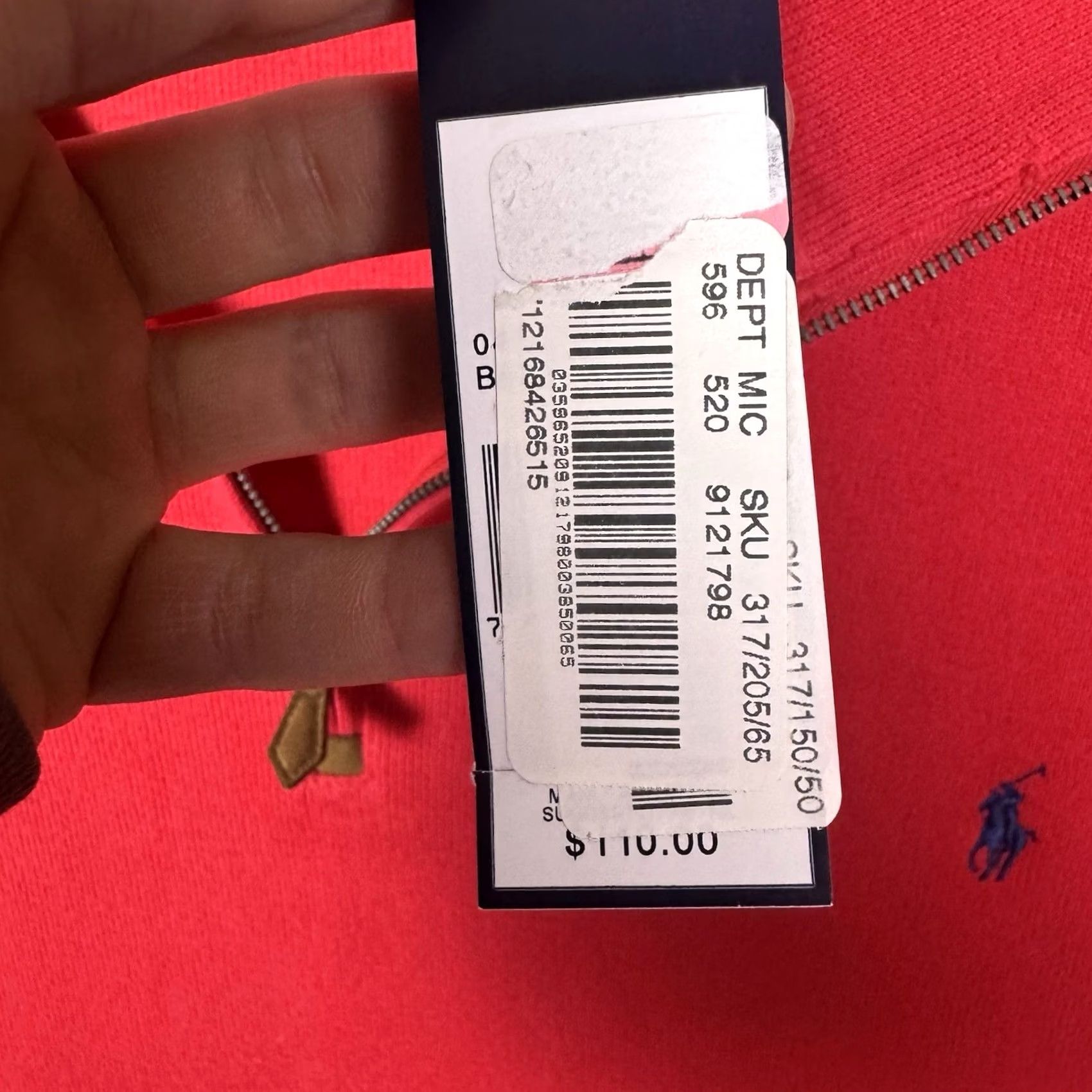 Polo Ralph Lauren DEADSTOCK Polo Ralph Lauren Mens 4X Vintage Sweater Knit Red 1/4 Zip Pullover Cotton Deathstock Size US XXL / EU 58 / 5 - 6 Thumbnail